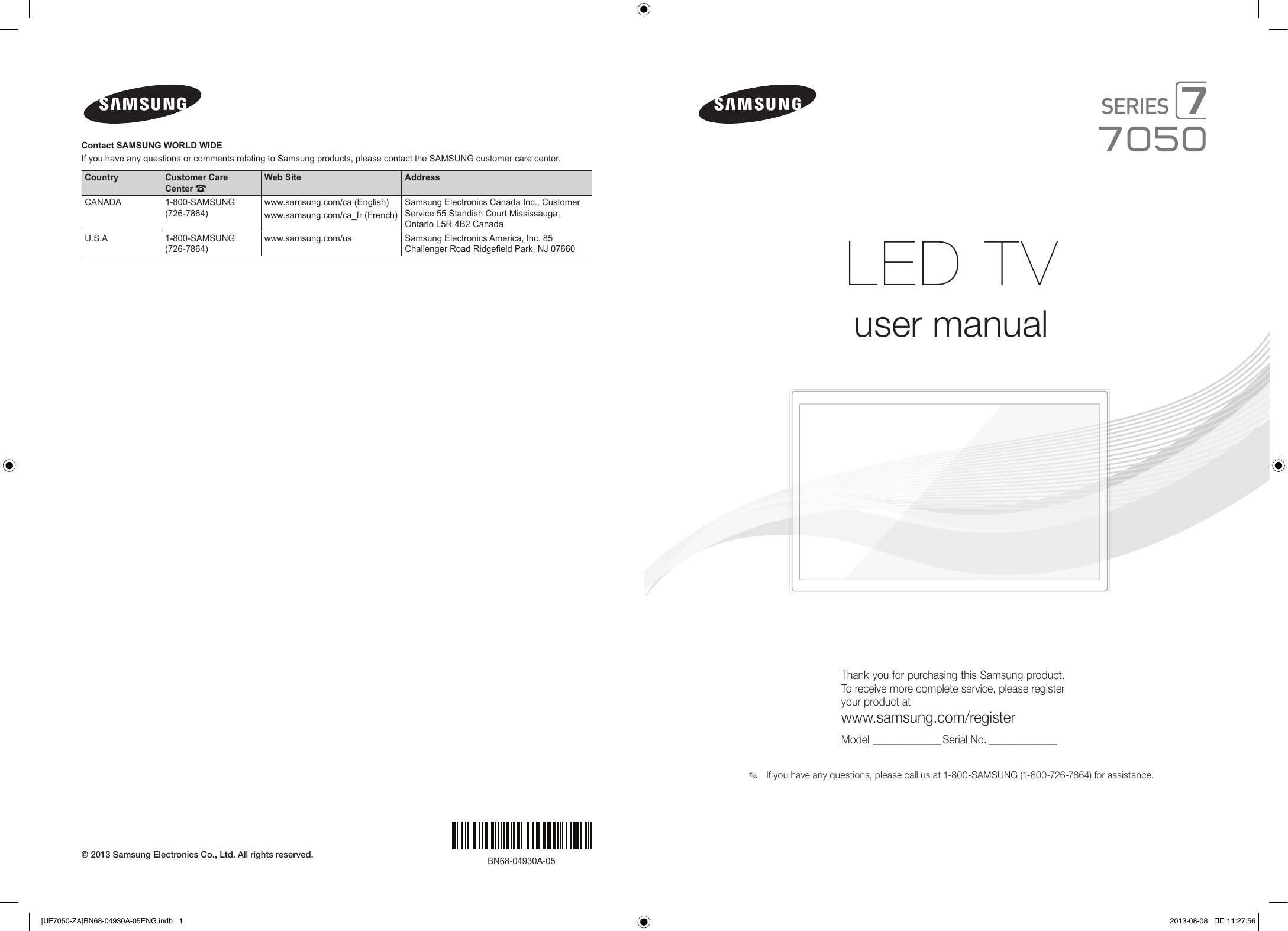 Samsung Led Tv User Manual Series 56