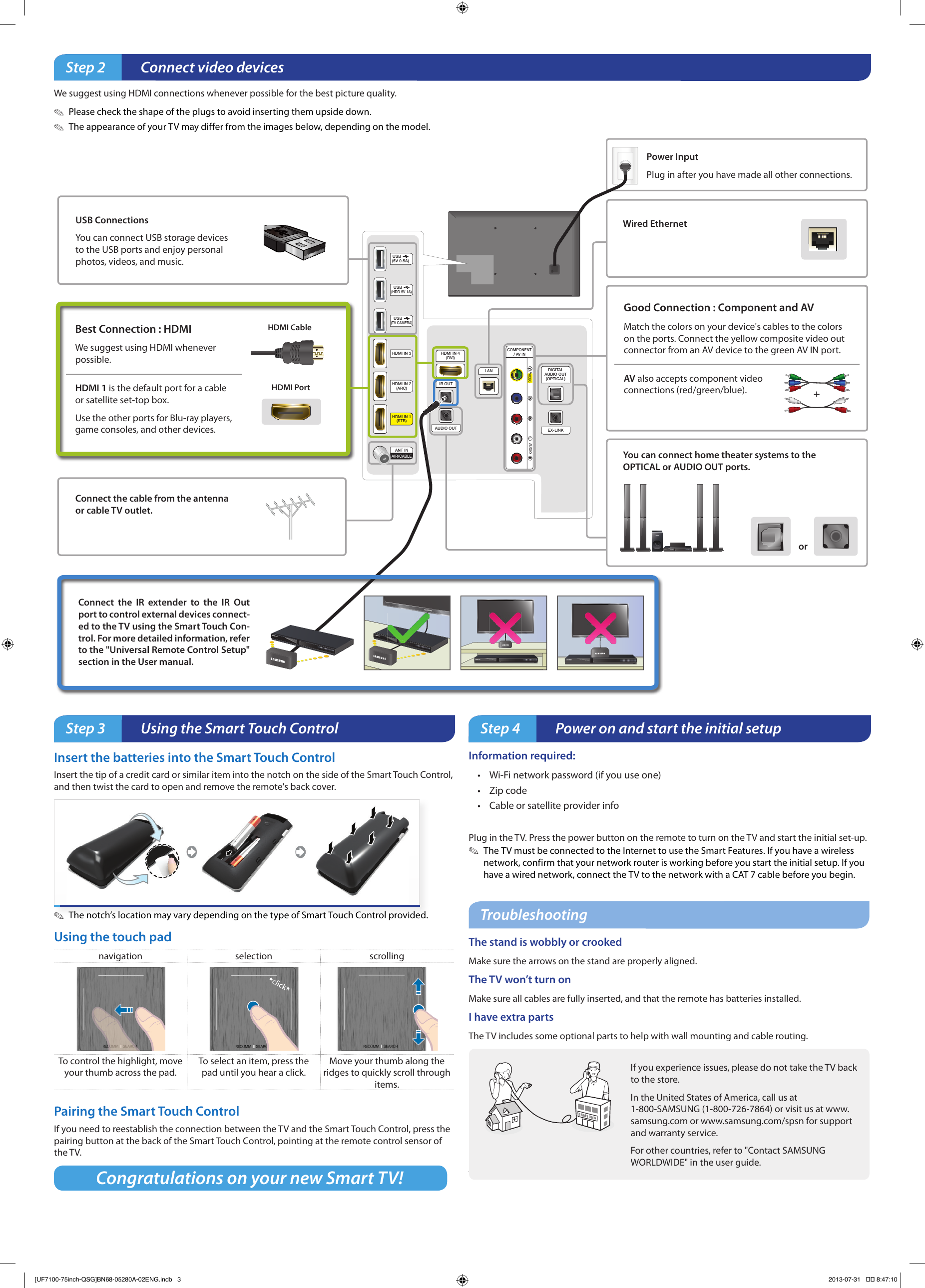 Page 2 of 2 - Samsung  (2.34 MB) [UF7100-75inch-QSG]BN68-05280A-02ENG-0731