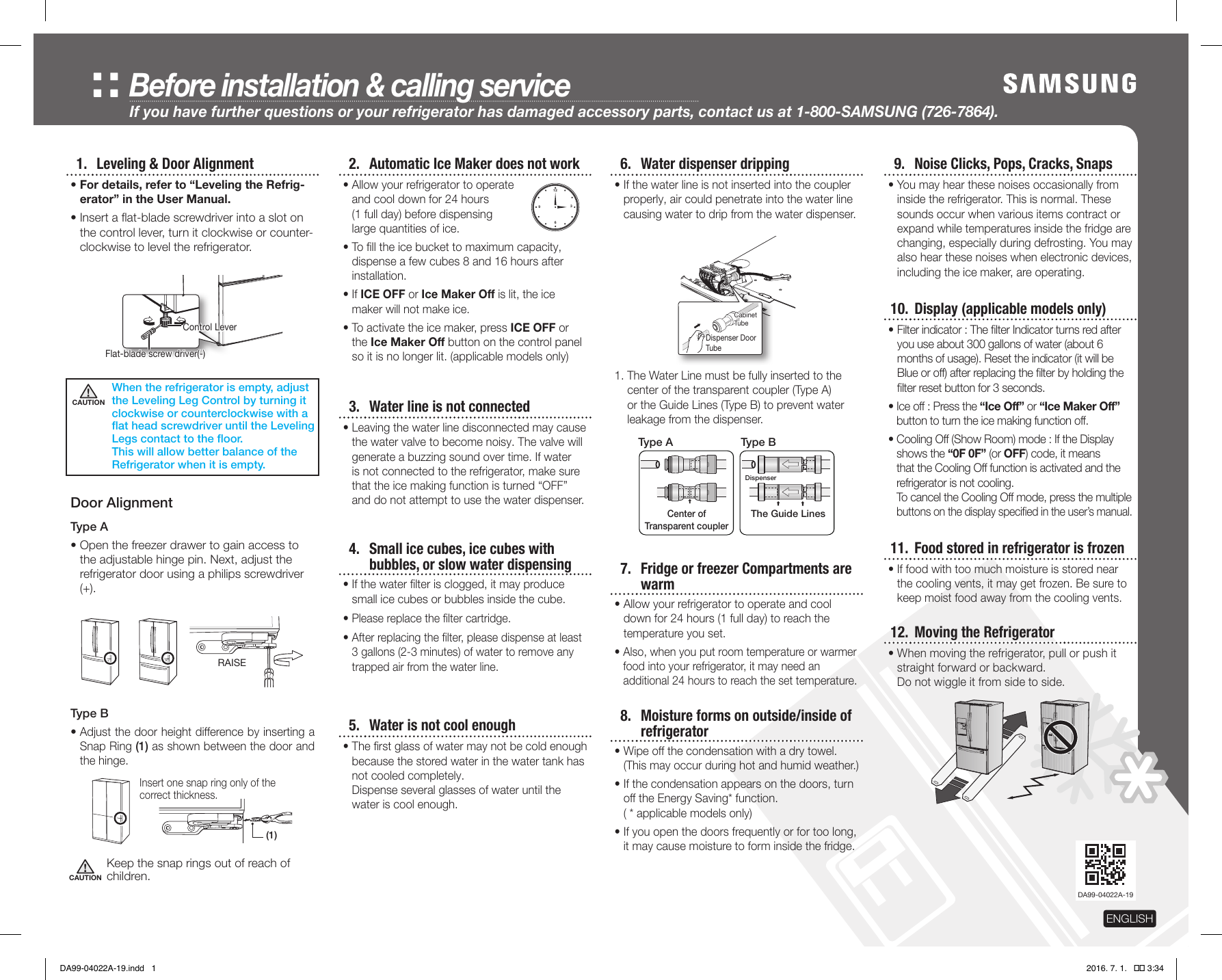 Page 1 of 2 - Samsung  Manual DA99-04022A-19