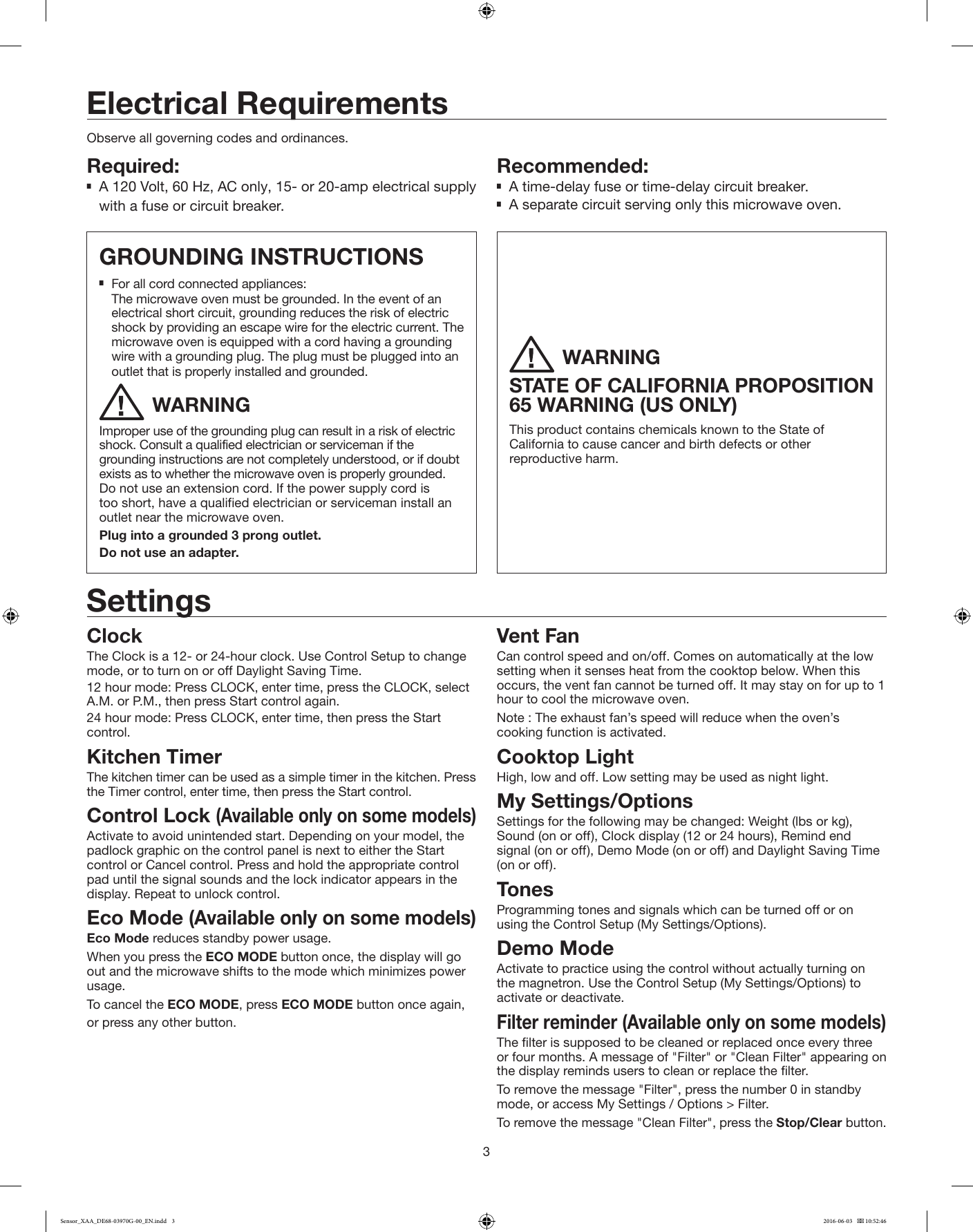Page 3 of 12 - Samsung  Manual DE68-03970G-00