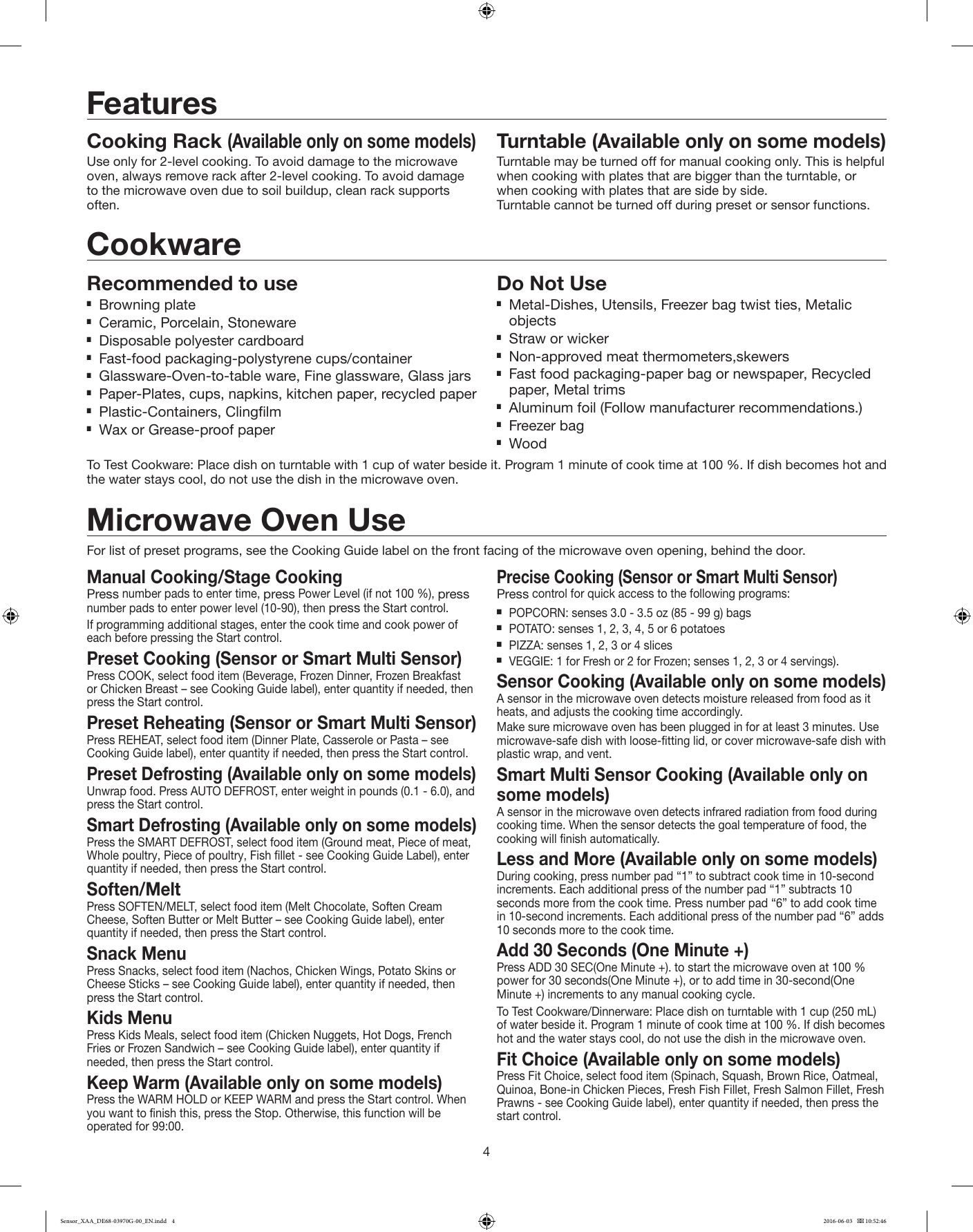 Page 4 of 12 - Samsung  Manual DE68-03970G-00