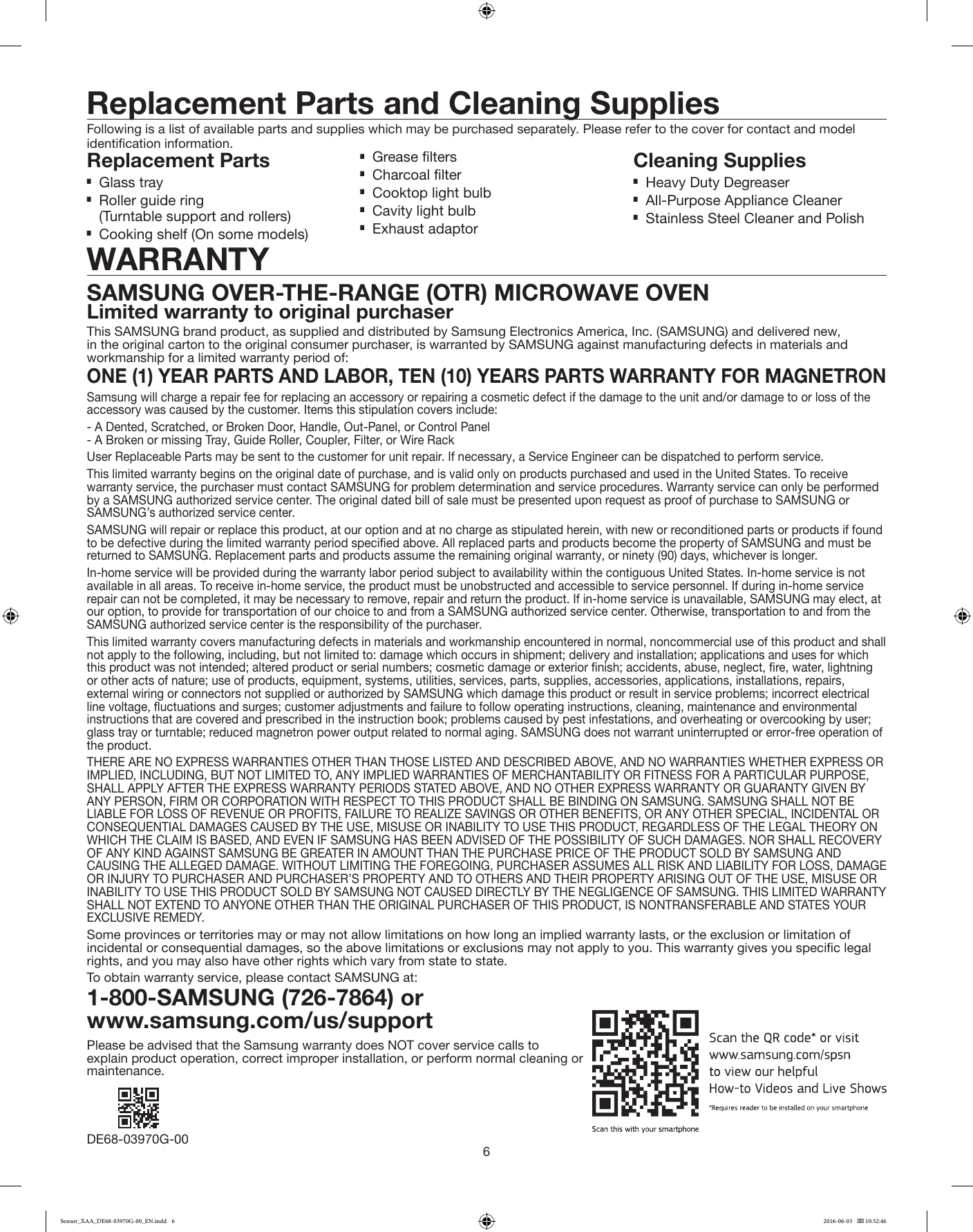 Page 6 of 12 - Samsung  Manual DE68-03970G-00
