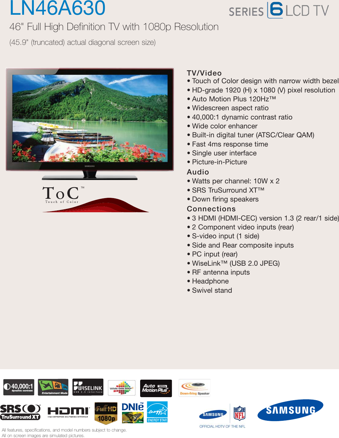 Page 1 of 2 - Samsung #6221 LCDs If Not Then  LN46A630