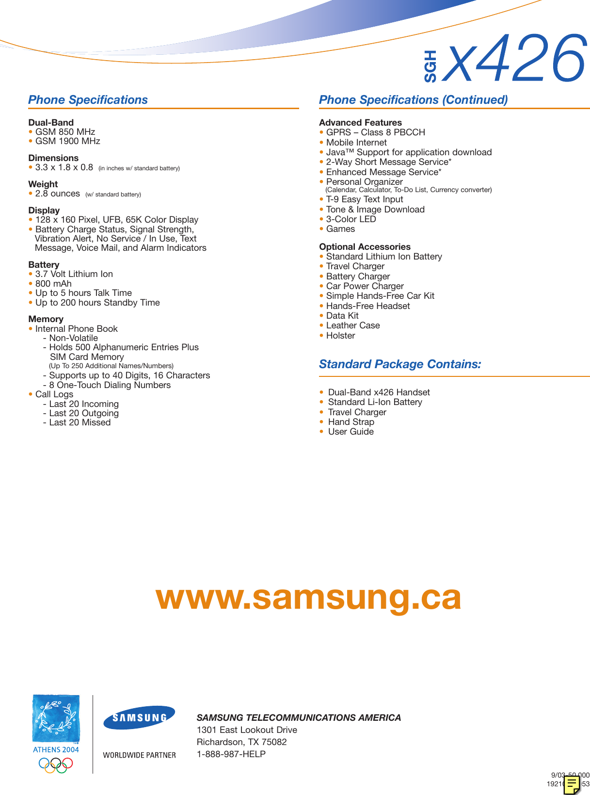 Page 6 of 6 - Samsung SGH-X426 X426_TG_Eng  User Manual To The 1d251443-2323-e8a4-a9ed-2164bd6b2ba7