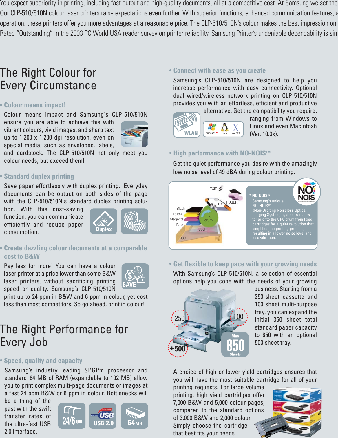 Page 3 of 4 - Samsung Samsung-Clp-510N-Users-Manual- CLP-510 Leaflat  Samsung-clp-510n-users-manual