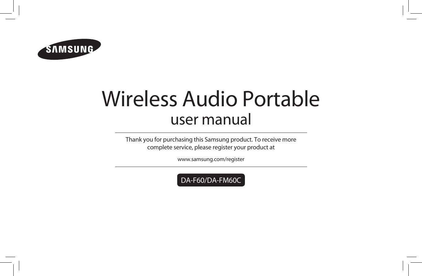 Page 1 of 8 - Samsung Samsung-Da-F60-Users-Manual- DA-F60_F61-USA_ENG Samsung-da-f60-users-manual