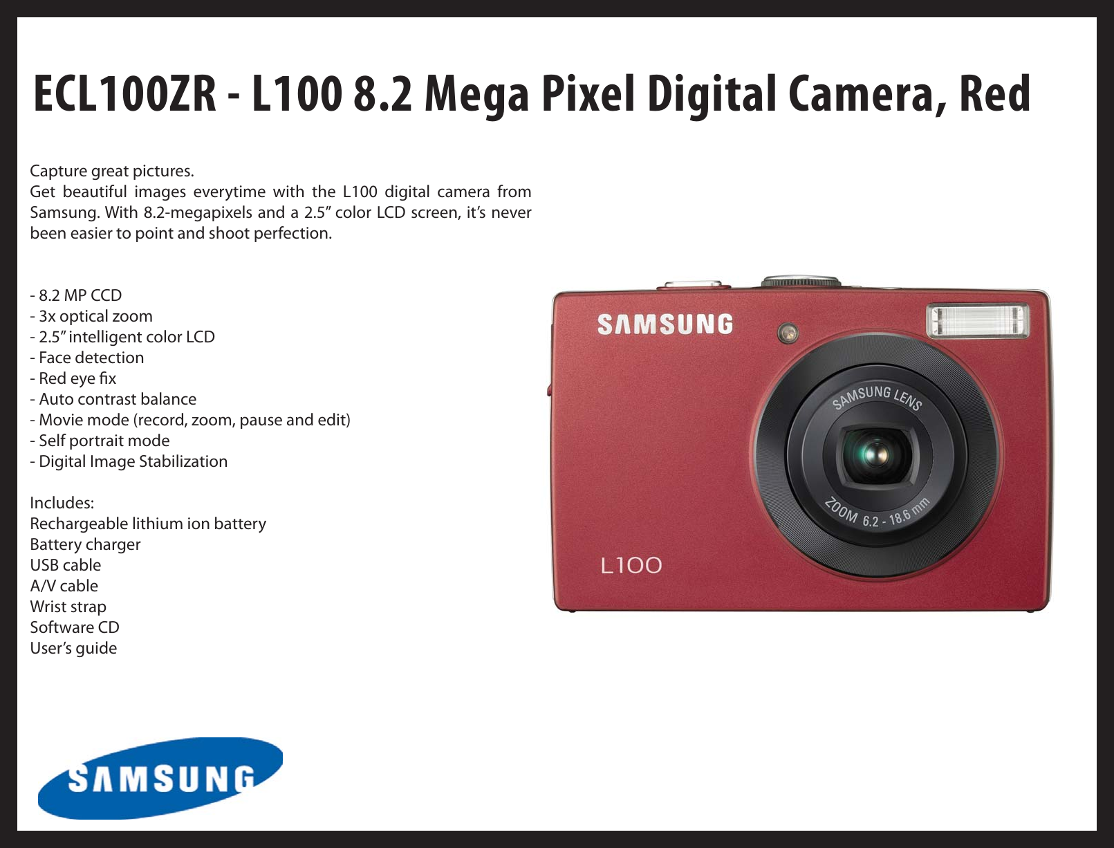 Page 3 of 10 - Samsung Samsung-Ecs860Zb-Users-Manual- Cameras  Samsung-ecs860zb-users-manual