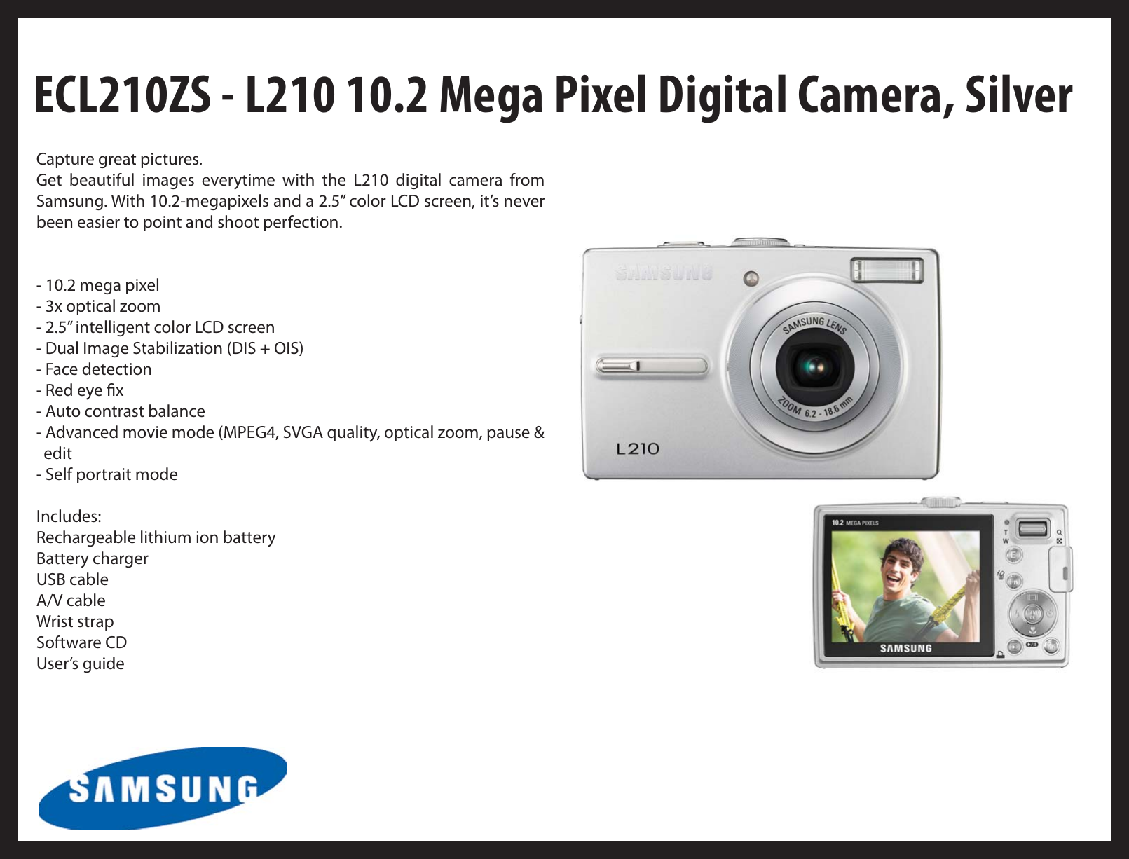 Page 6 of 10 - Samsung Samsung-Ecs860Zb-Users-Manual- Cameras  Samsung-ecs860zb-users-manual