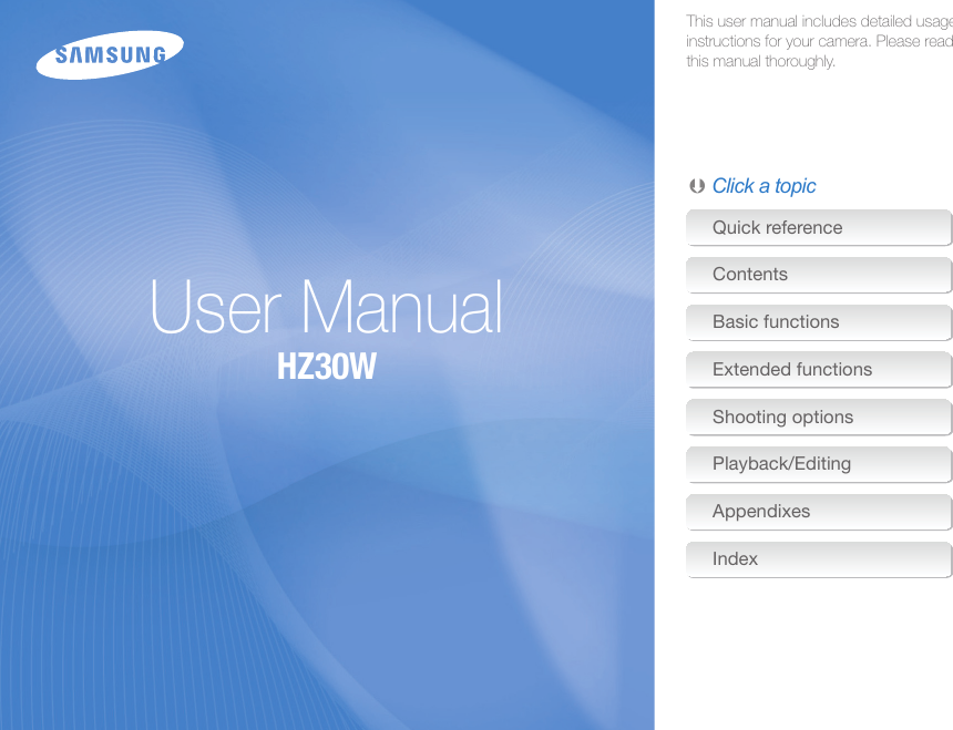 Samsung Hz30W Users Manual HZ30W_Ver1.1
