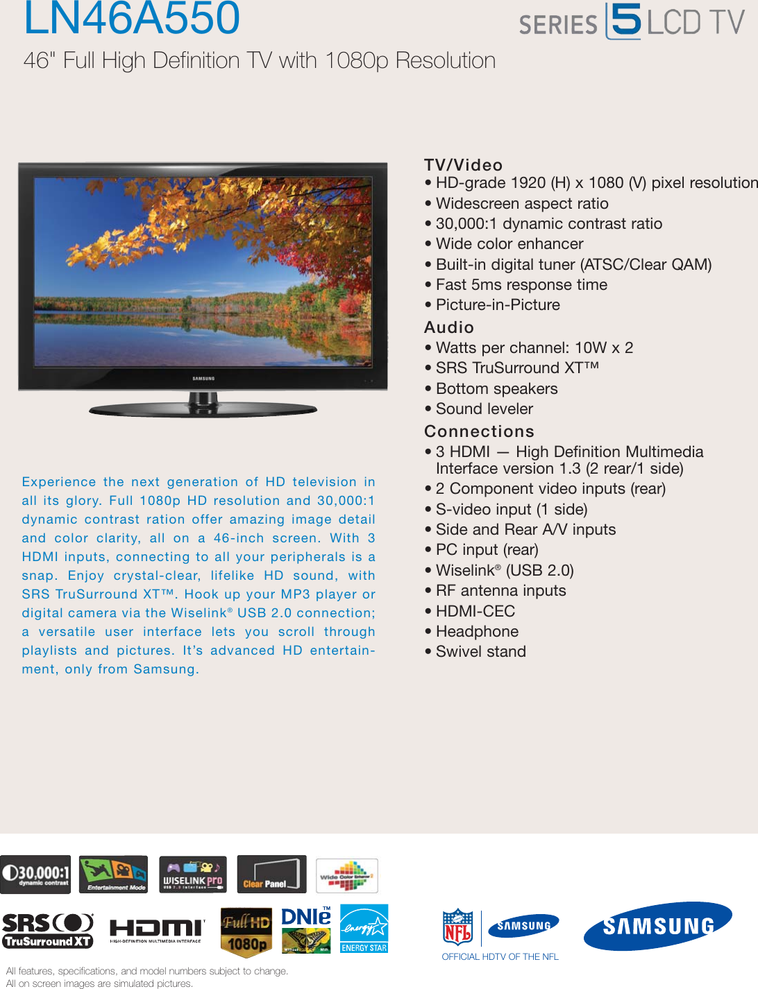 Page 1 of 2 - Samsung Samsung-Ln46A550-Users-Manual- #6195 LCDs  Samsung-ln46a550-users-manual