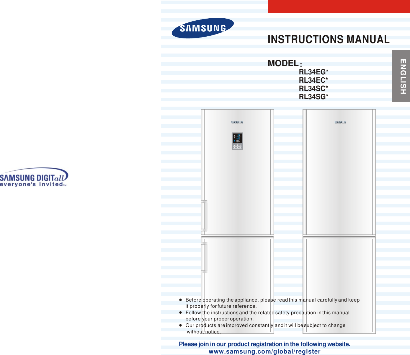 Samsung Rl34ec Users Manual W07eµa Ee O Ia ºo A