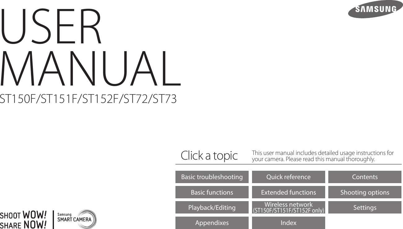 Samsung Digital Camera St150F Users Manual User
