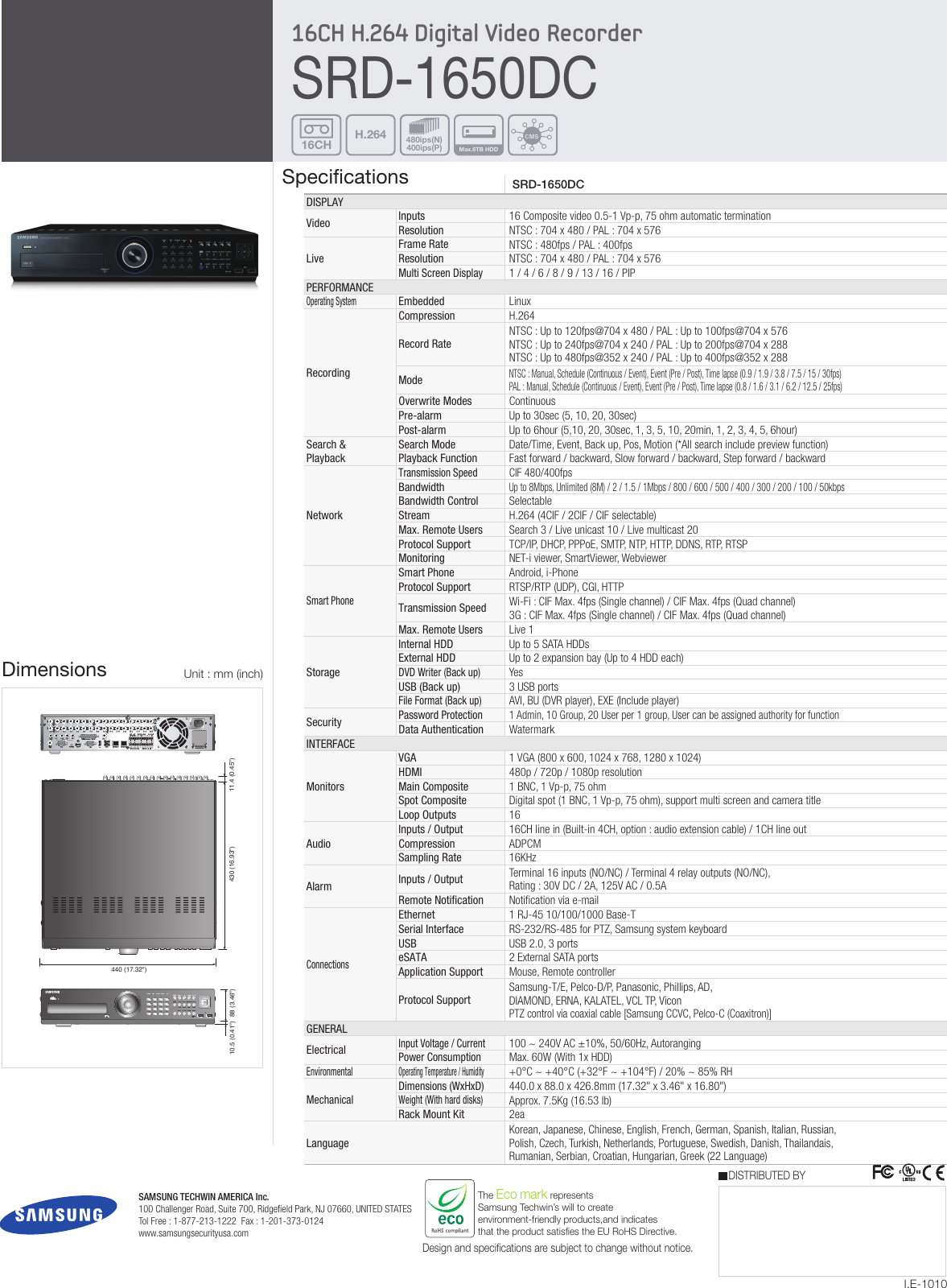 Page 2 of 2 - Samsung Samsung-Samsung-Dvr-Srd-1650-Users-Manual-  Samsung-samsung-dvr-srd-1650-users-manual