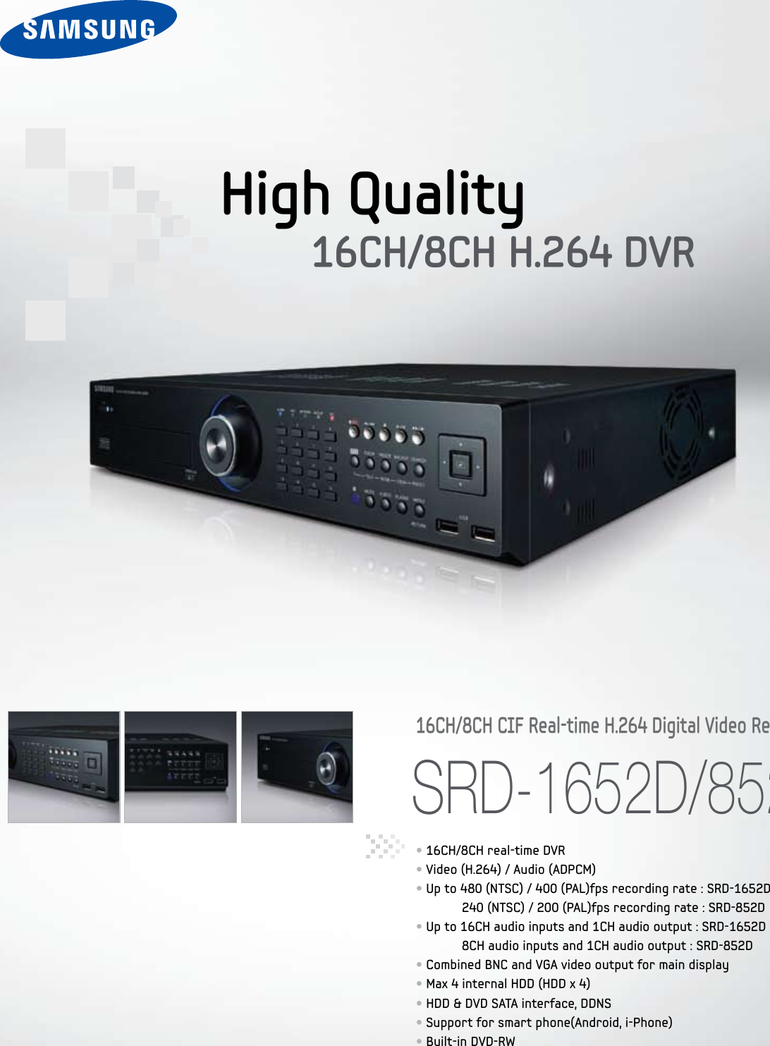 Page 1 of 2 - Samsung Samsung-Samsung-Dvr-Srd-1652D-Users-Manual-  Samsung-samsung-dvr-srd-1652d-users-manual