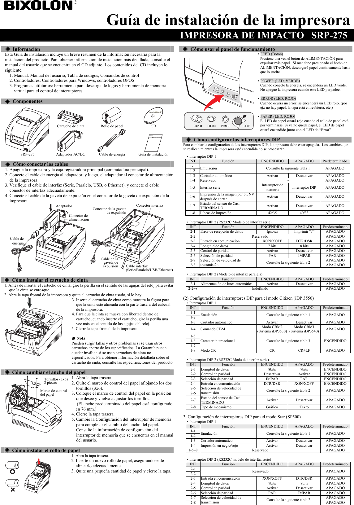 Page 5 of 8 - Samsung Samsung-Samsung-Srp-275-Receipt-Printer-Srp275Cpg-Users-Manual SRP-275_IG_USAEURO_Rev_2_0