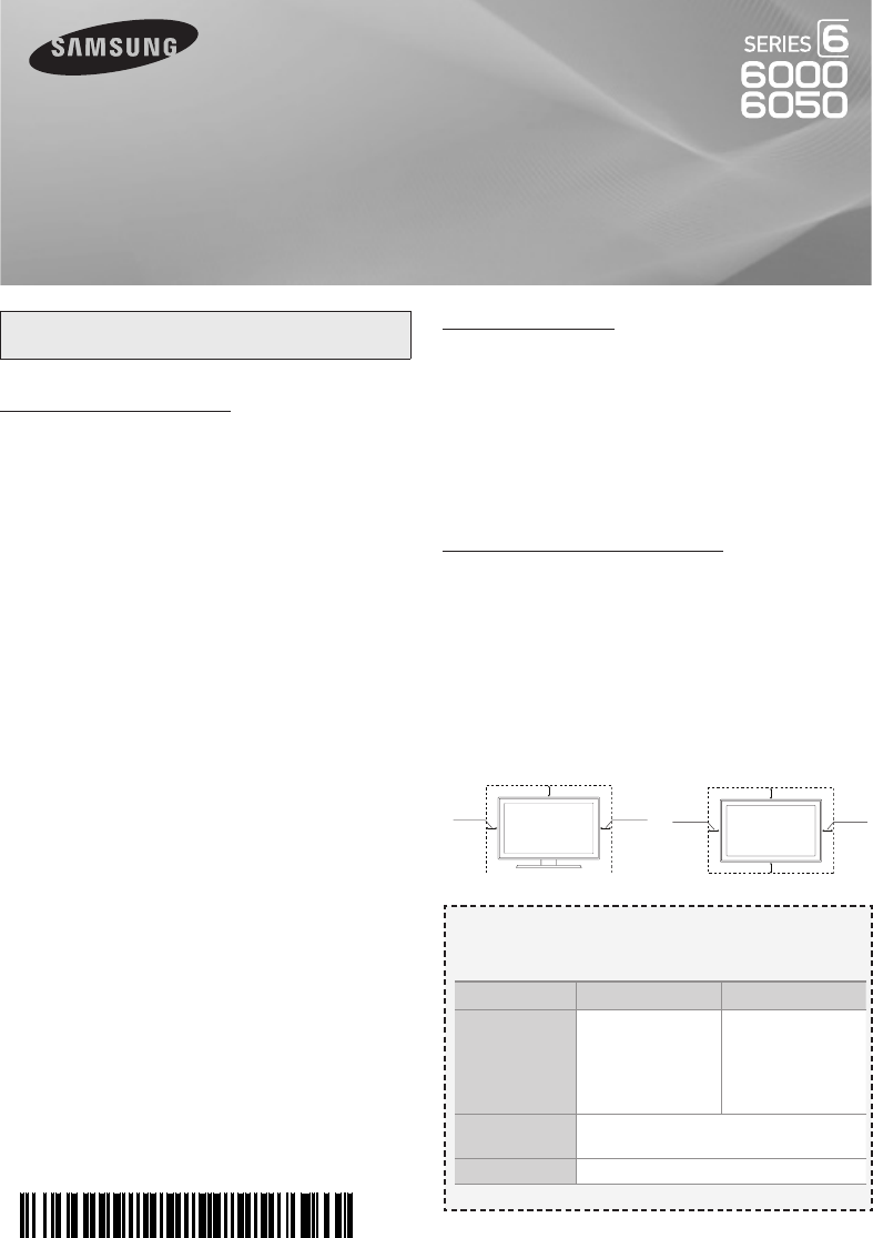 Samsung Un46eh6000 46 1080p Led Lcd Tv 16 9 Hdtv Un46eh6000fxza Users Manual