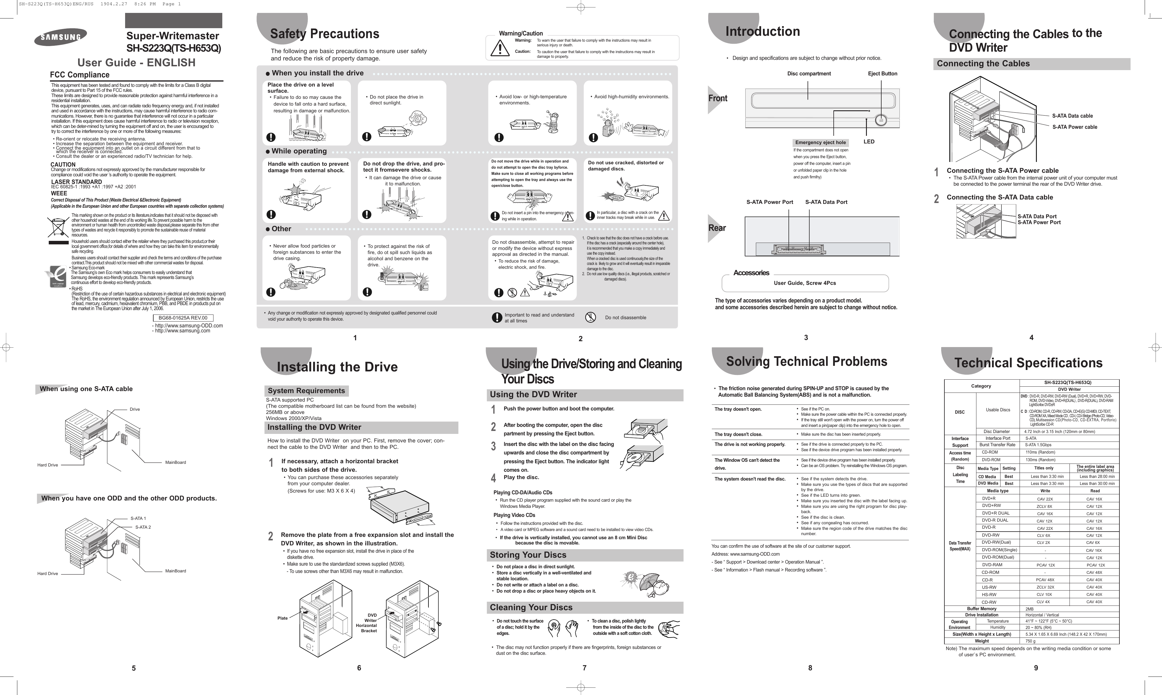 Page 1 of 2 - Samsung Samsung-Super-Writemaster-Sh-S223Q-Users-Manual-  Samsung-super-writemaster-sh-s223q-users-manual