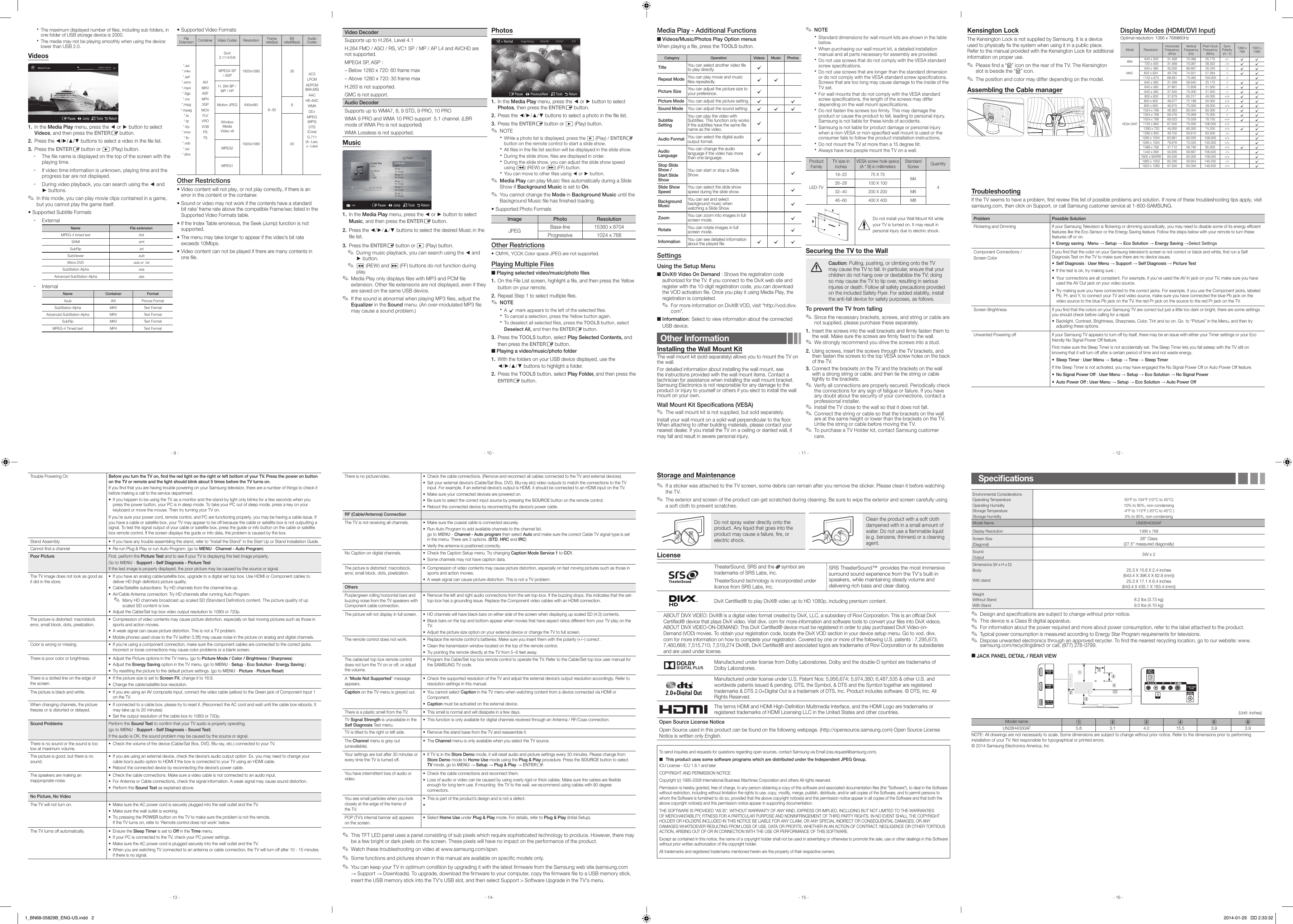 Page 2 of 2 - Samsung Samsung-Un28H4000-Users-Manual-  Samsung-un28h4000-users-manual