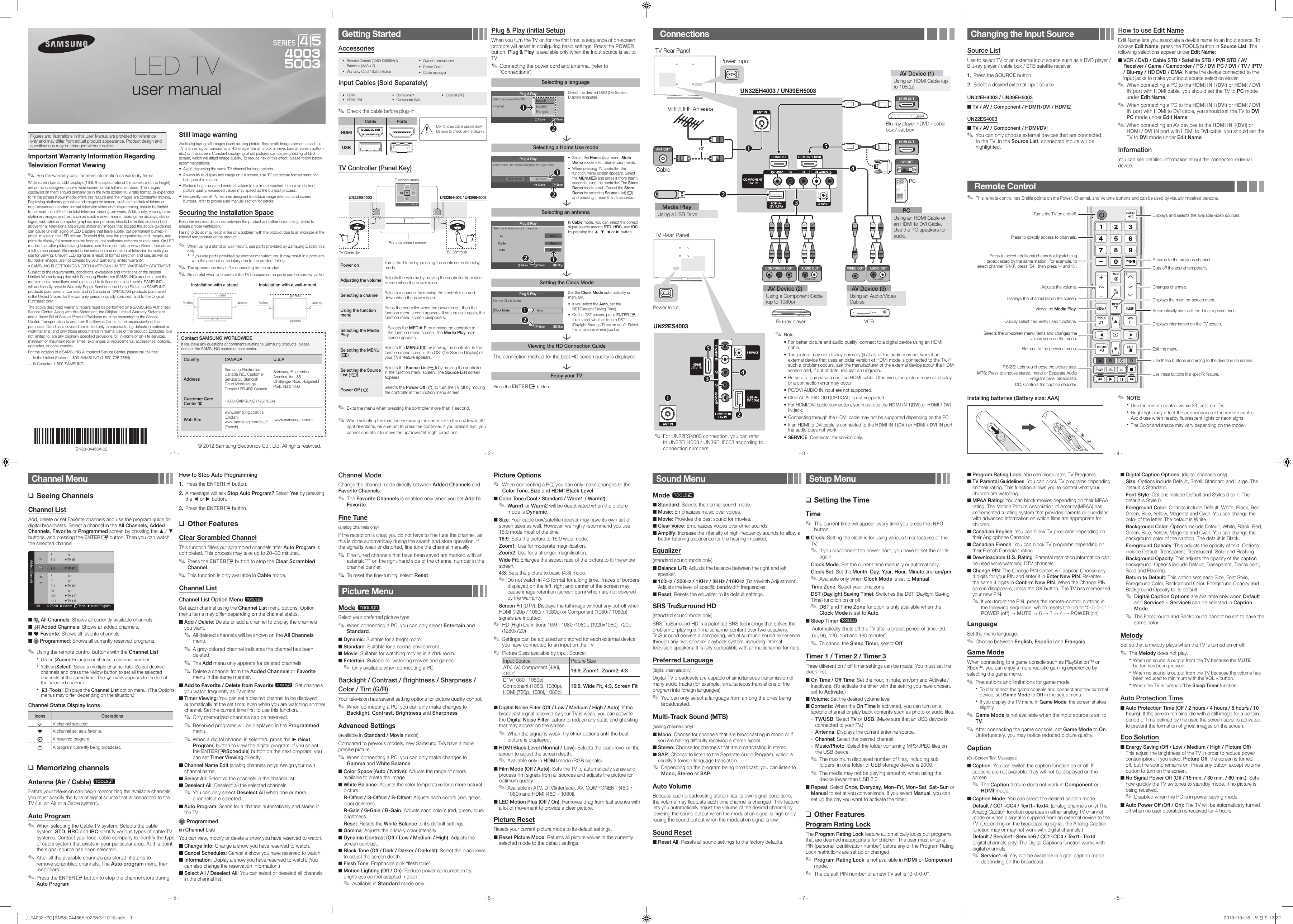 Page 1 of 2 - Samsung Samsung-Un32Eh4003Fxza-Users-Manual-  Samsung-un32eh4003fxza-users-manual