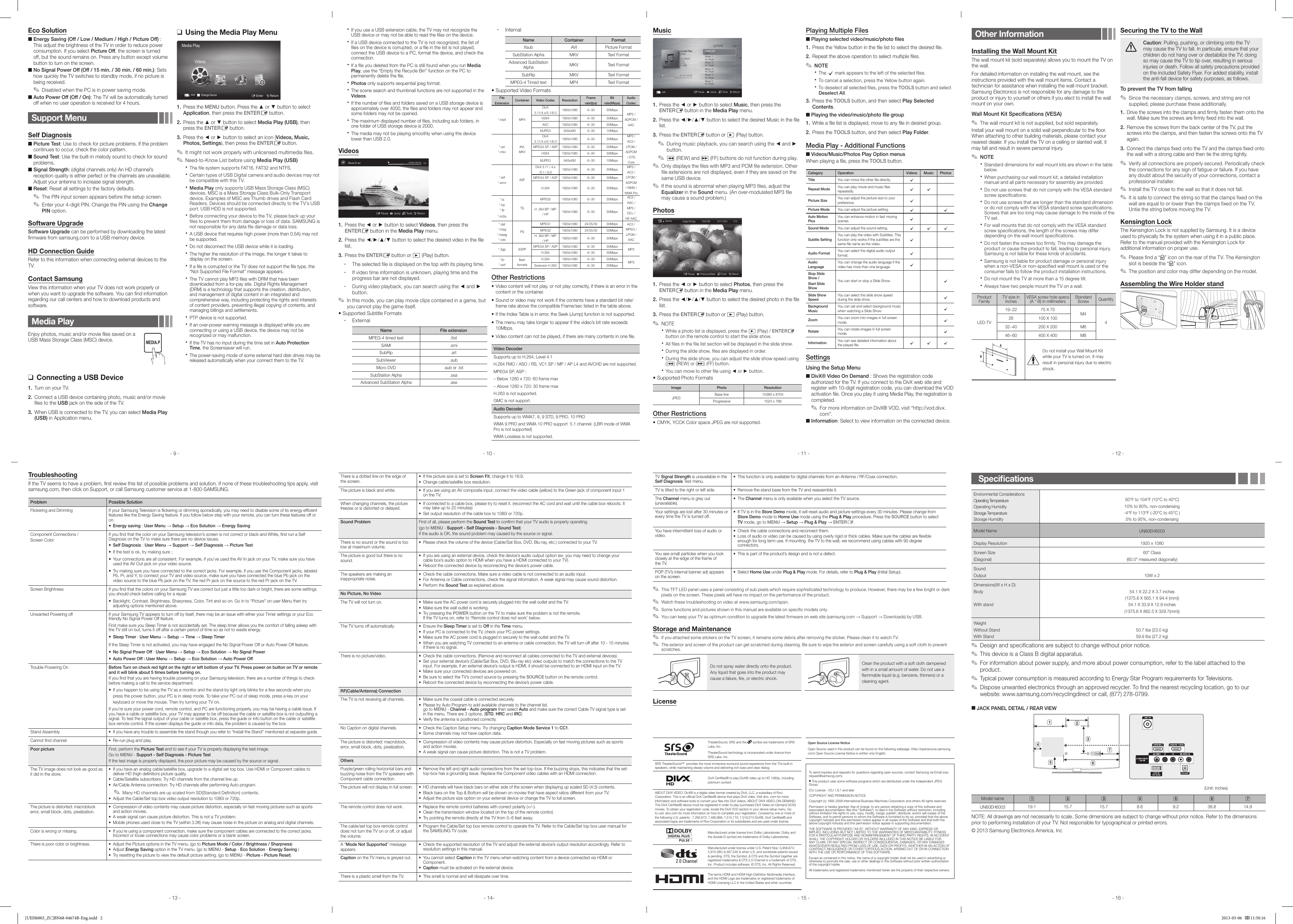 Page 2 of 2 - Samsung Samsung-Un60Eh6003-Users-Manual-  Samsung-un60eh6003-users-manual