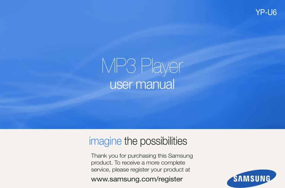 Samsung Yp U6 Users Manual