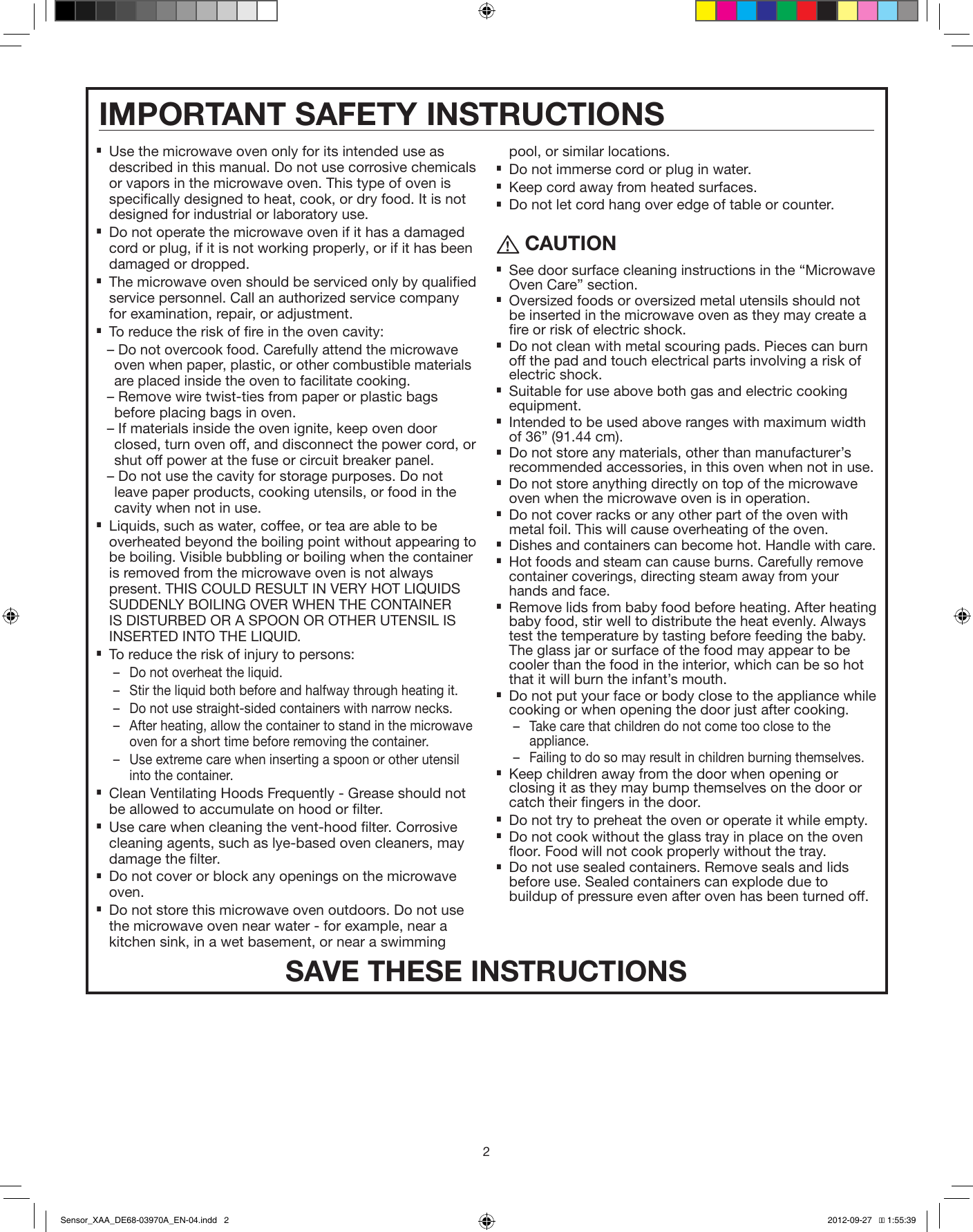 Page 2 of 6 - Samsung  (0.3 MB) Sensor XAA DE68-03970A EN-04