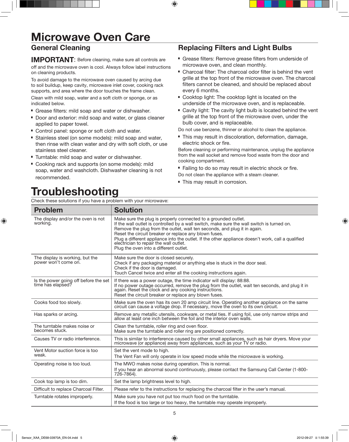Page 5 of 6 - Samsung  (0.3 MB) Sensor XAA DE68-03970A EN-04