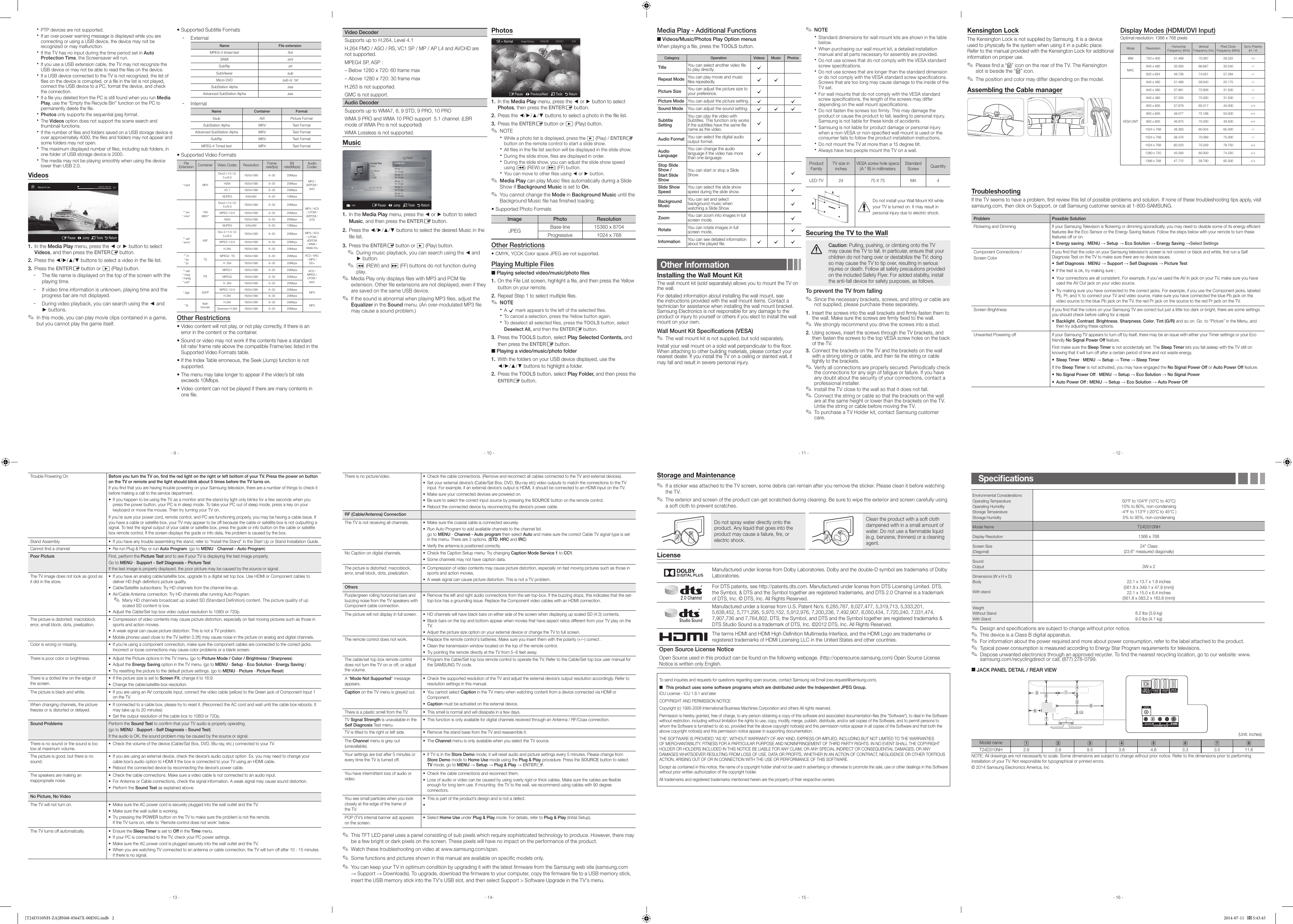 Page 2 of 2 - Samsung T24D310NH User Manual  To The 60bbce53-ca2d-4464-b107-9a8f46ce15ac