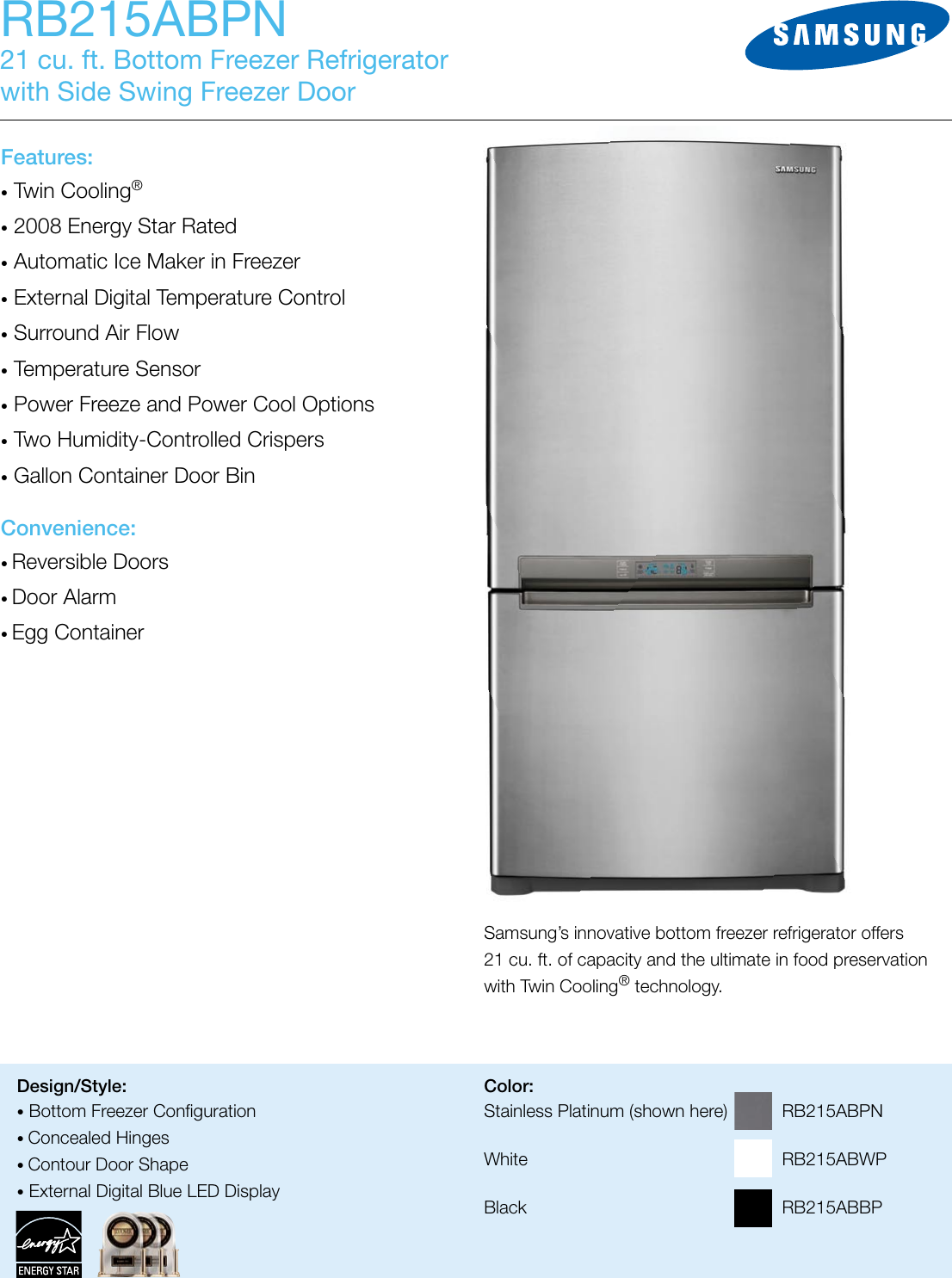 rb215 samsung refrigerator