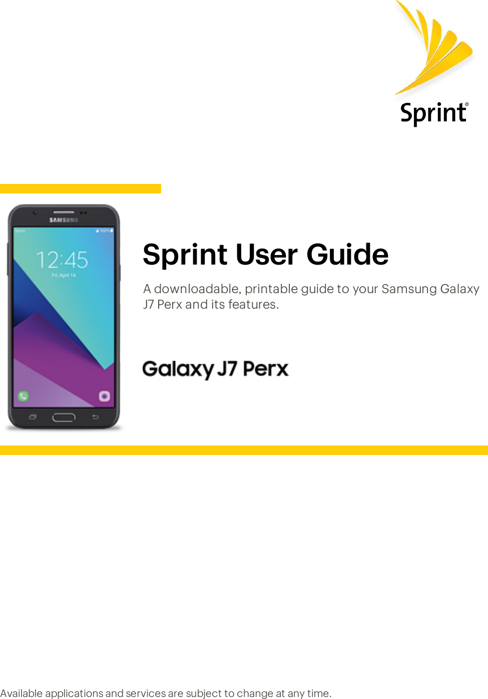 Samsung Galaxy J7 Perx User Guide V Manual