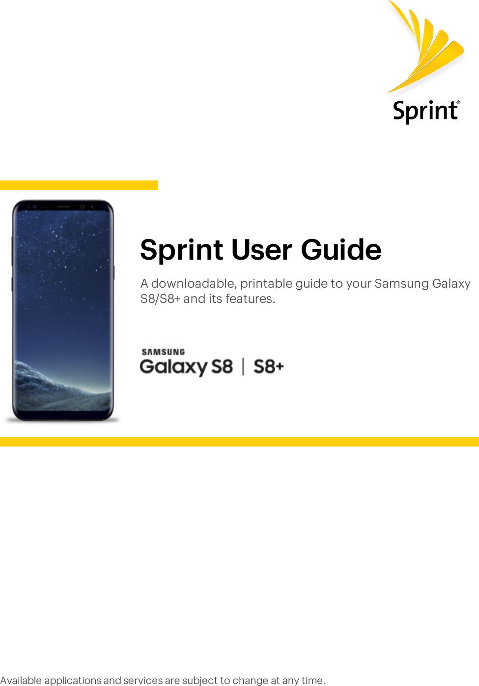 Samsung Galaxy S8/S8+ User Guide Manual S8 Plus Ug