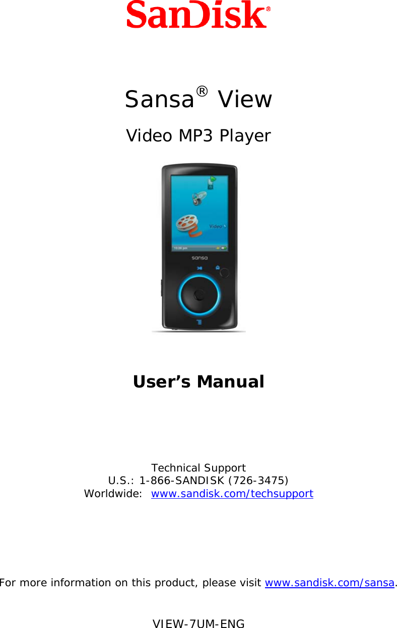 Sandisk Manuals For Mp3 Players