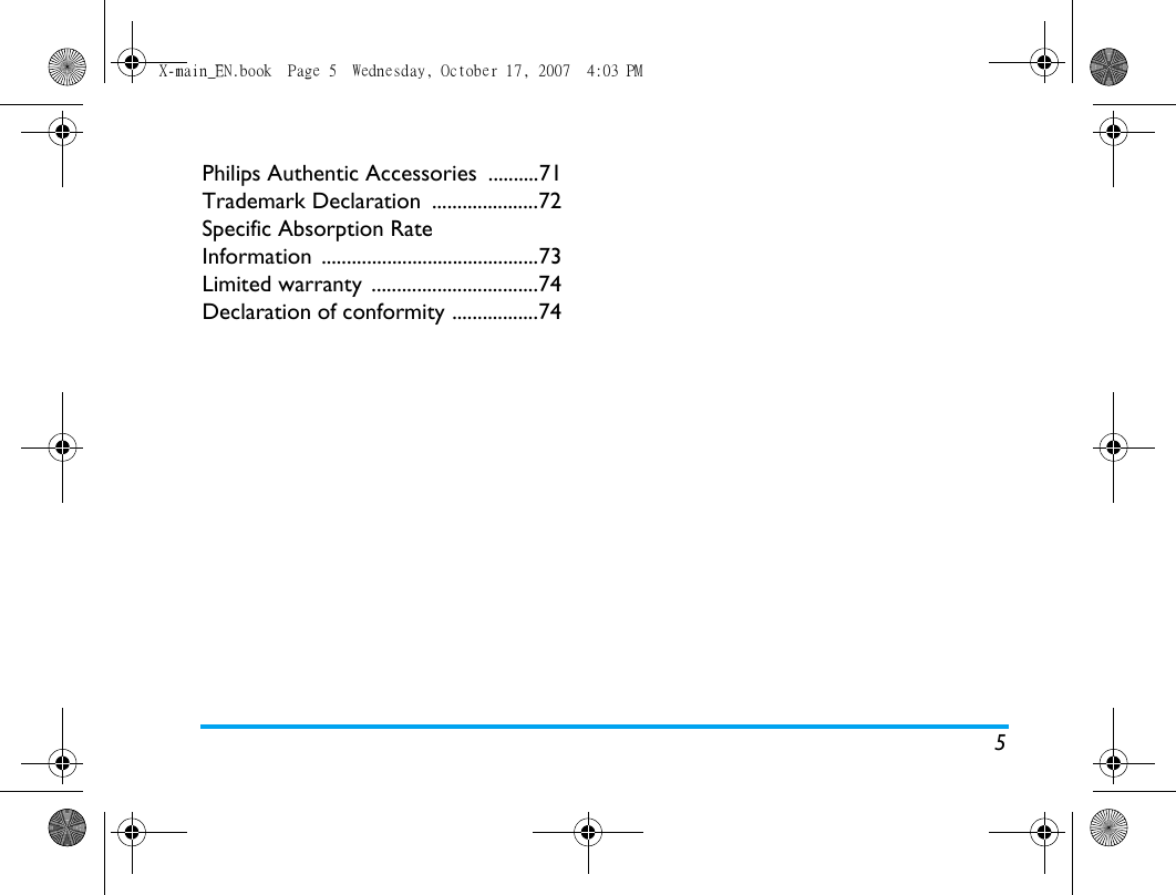 Page 6 of Sang Fei Consumer Communications CT9A9U Dual-band GSM 850/1900 Mobile Phone with Bluetooth User Manual X main EN
