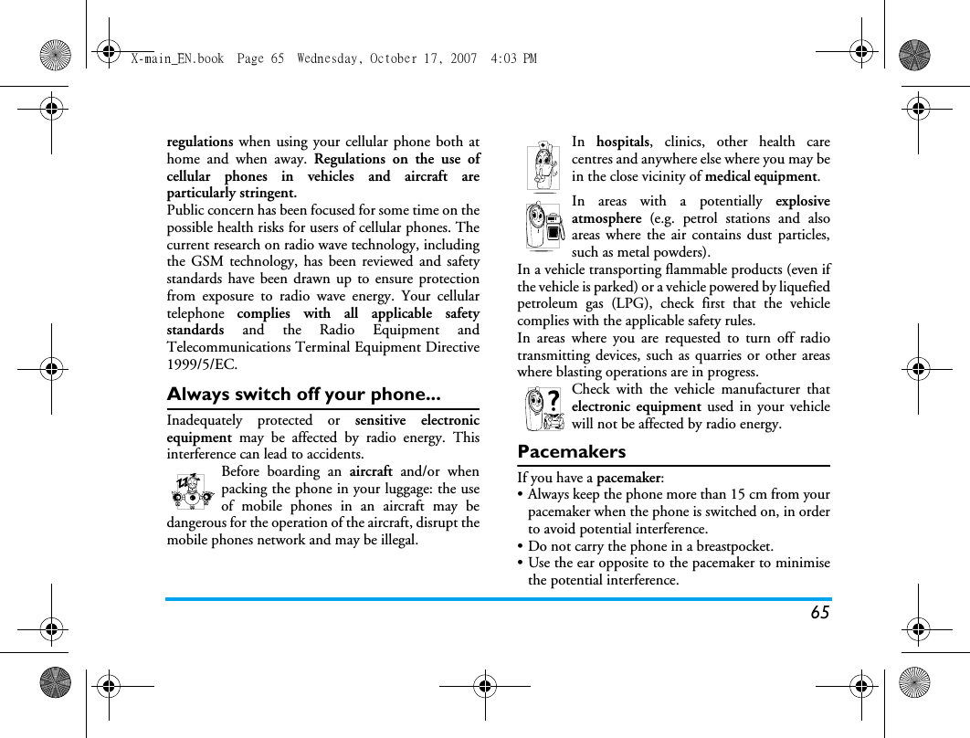 Page 66 of Sang Fei Consumer Communications CT9A9U Dual-band GSM 850/1900 Mobile Phone with Bluetooth User Manual X main EN