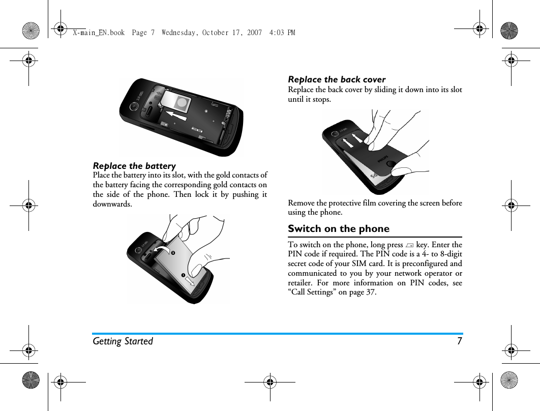 Page 8 of Sang Fei Consumer Communications CT9A9U Dual-band GSM 850/1900 Mobile Phone with Bluetooth User Manual X main EN