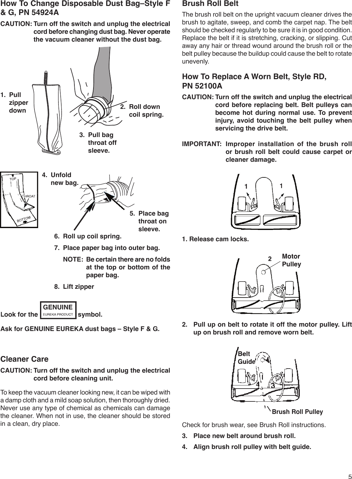 Sanitaire S634 Users Manual 75325 Sanitaire_Pro