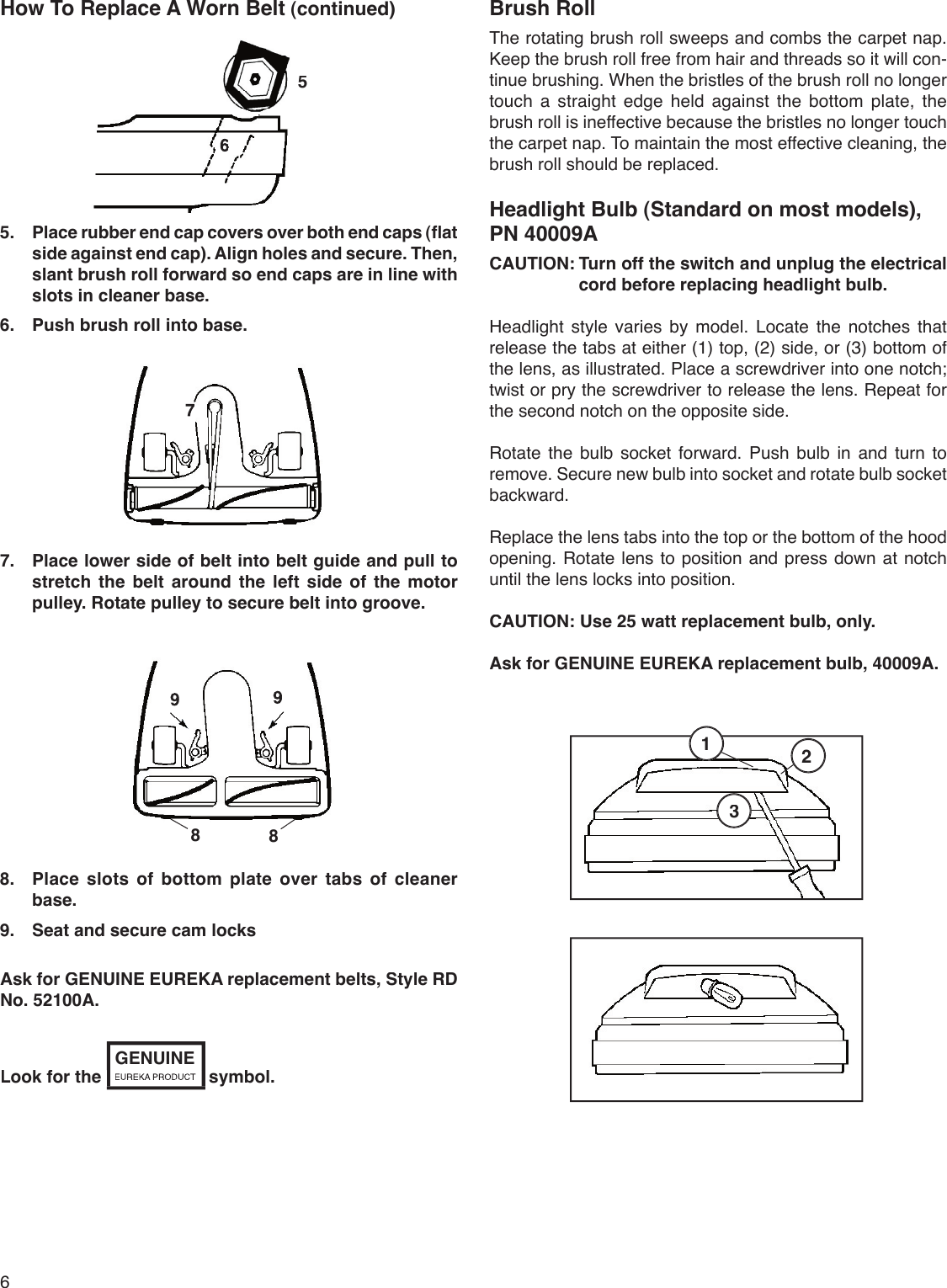 Page 6 of 7 - Sanitaire Sanitaire-S634-Users-Manual- 75325 Sanitaire_Pro  Sanitaire-s634-users-manual