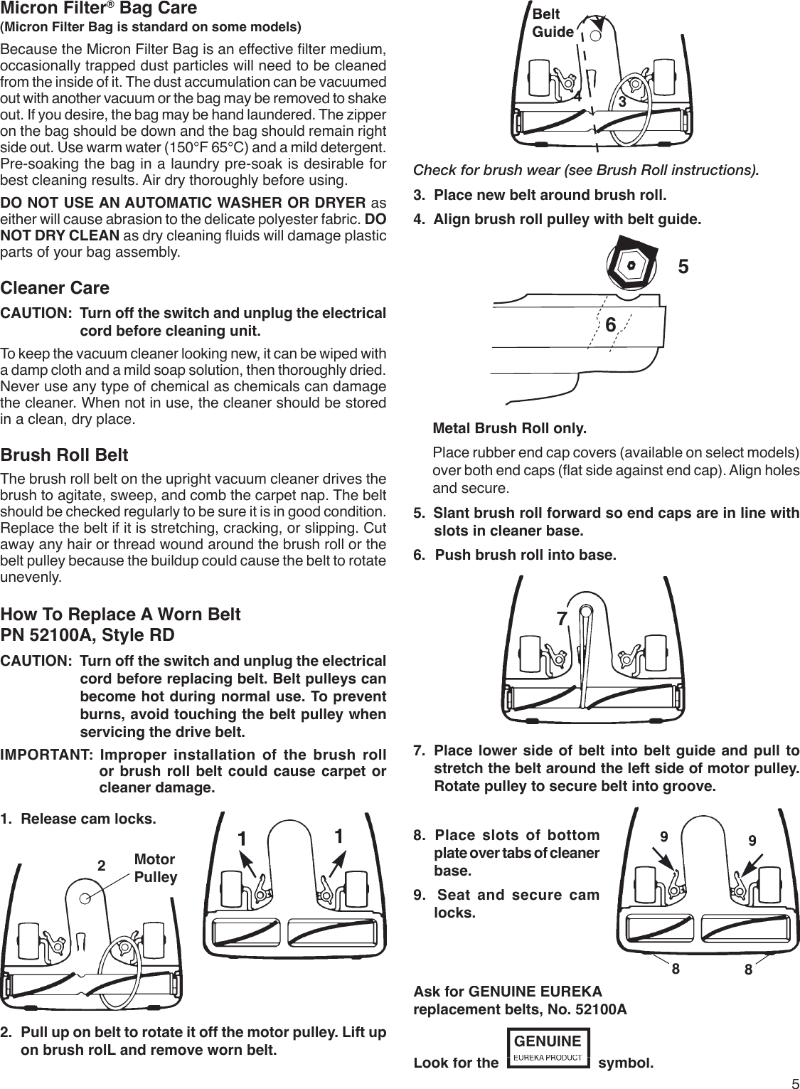 Page 5 of 7 - Sanitaire Sanitaire-S647-Series-Users-Manual- 75326 Sanitaire_Pro  Sanitaire-s647-series-users-manual