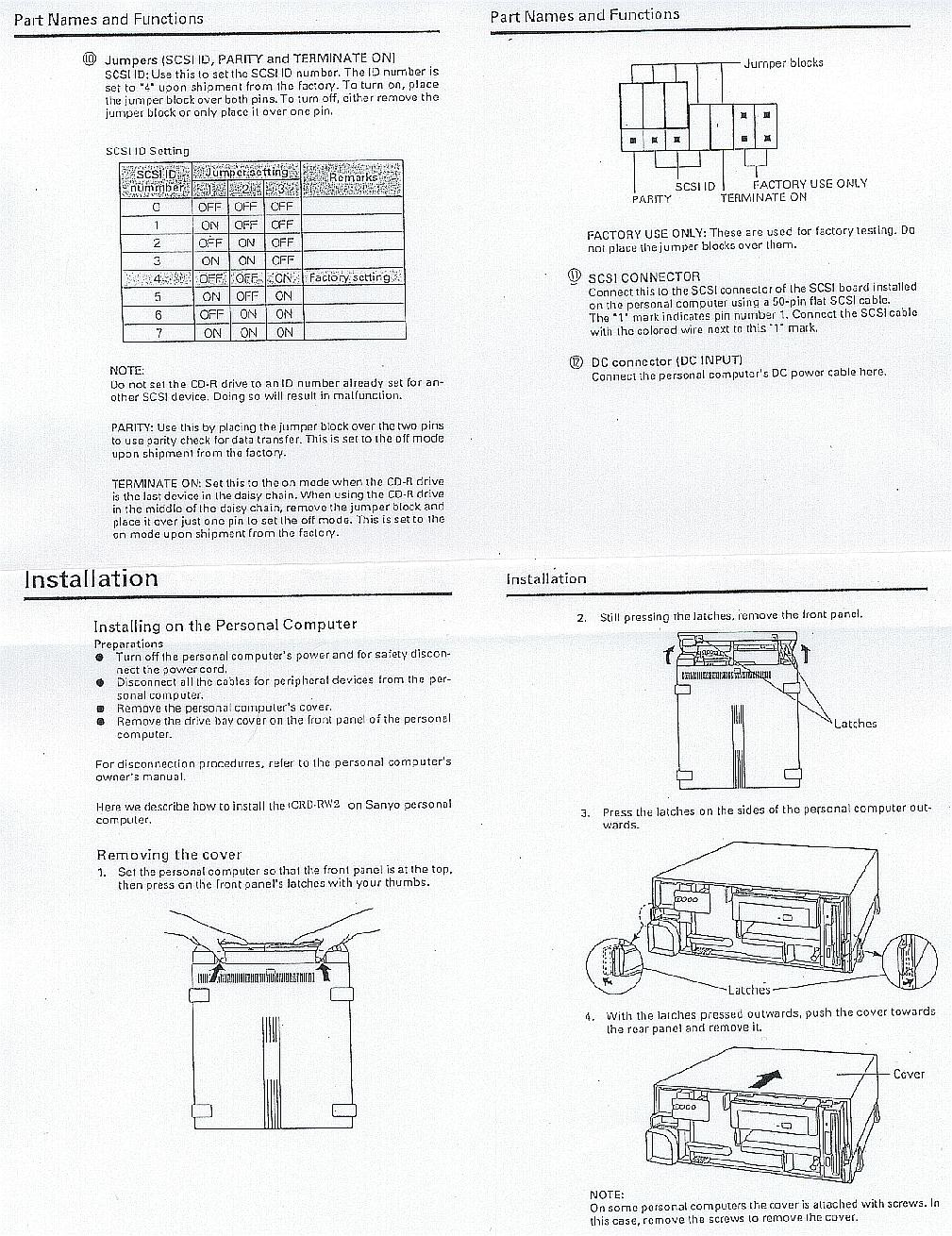 Internal CD-RW drive User Manual