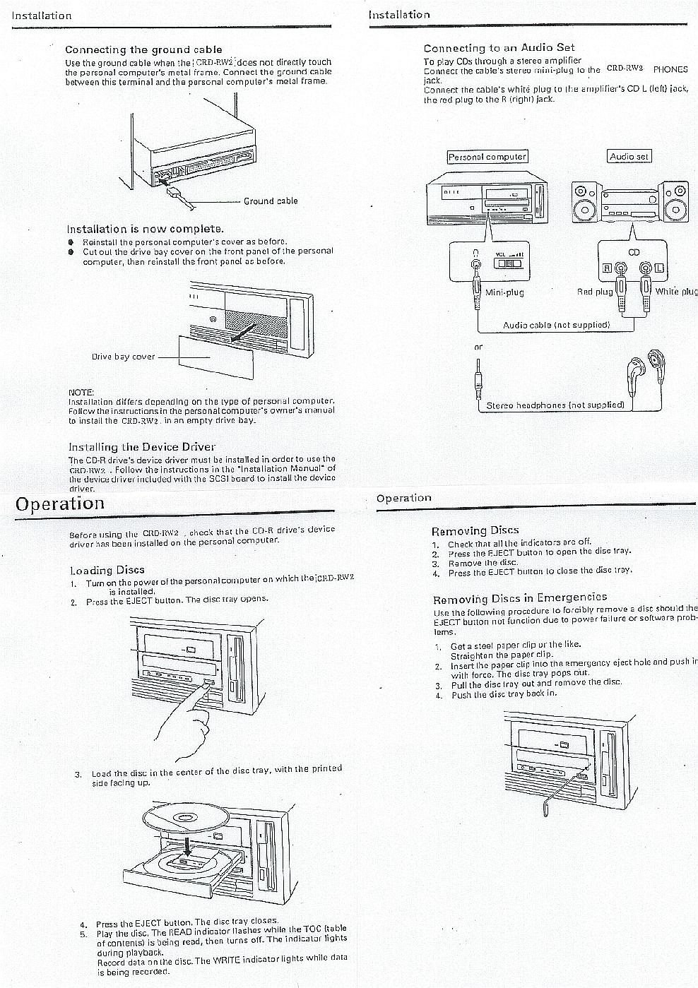 Internal CD-RW drive User Manual