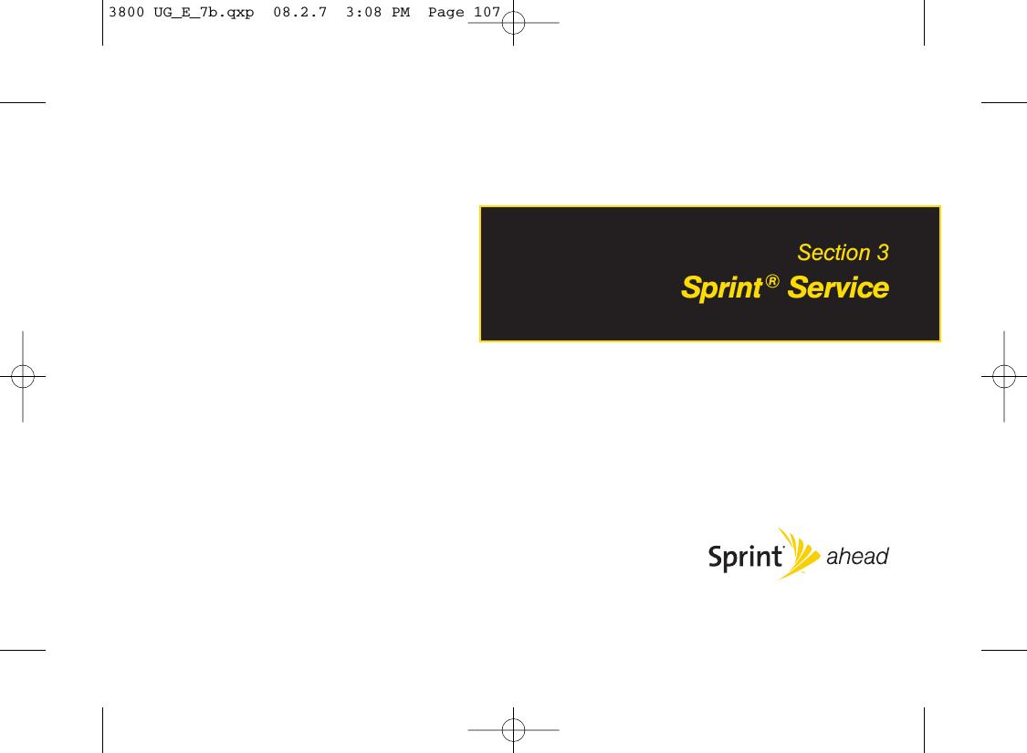 Section 3Sprint®Service 3800 UG_E_7b.qxp  08.2.7  3:08 PM  Page 107