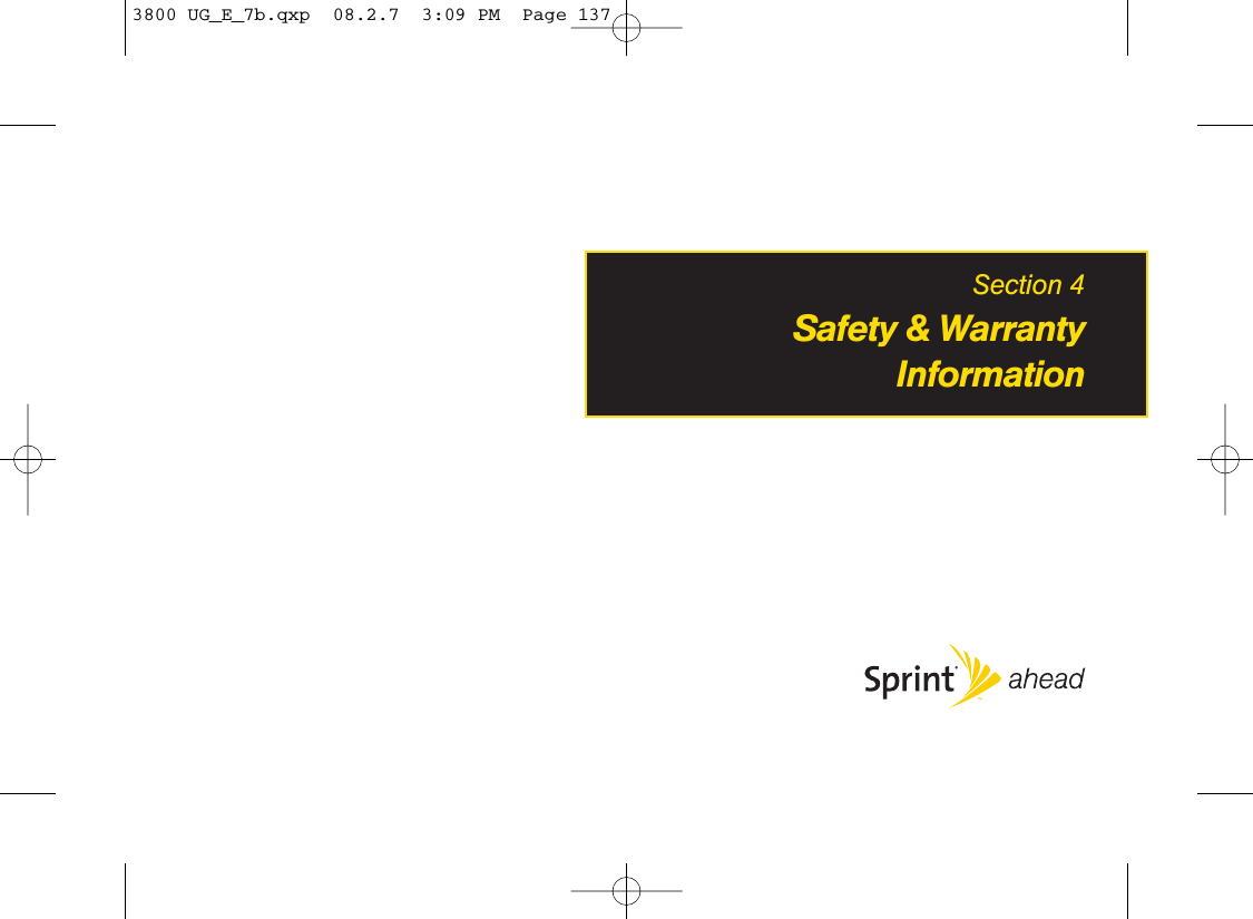 Section 4Safety &amp; WarrantyInformation3800 UG_E_7b.qxp  08.2.7  3:09 PM  Page 137