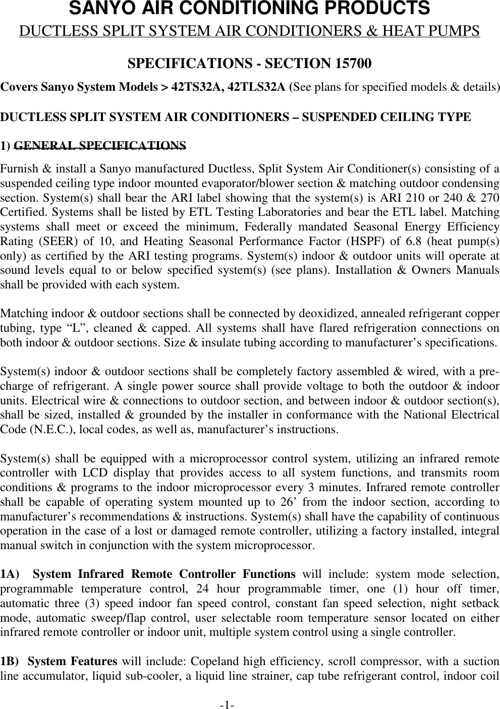 Sanyo 2ts32a Users Manual Air Conditioning Products