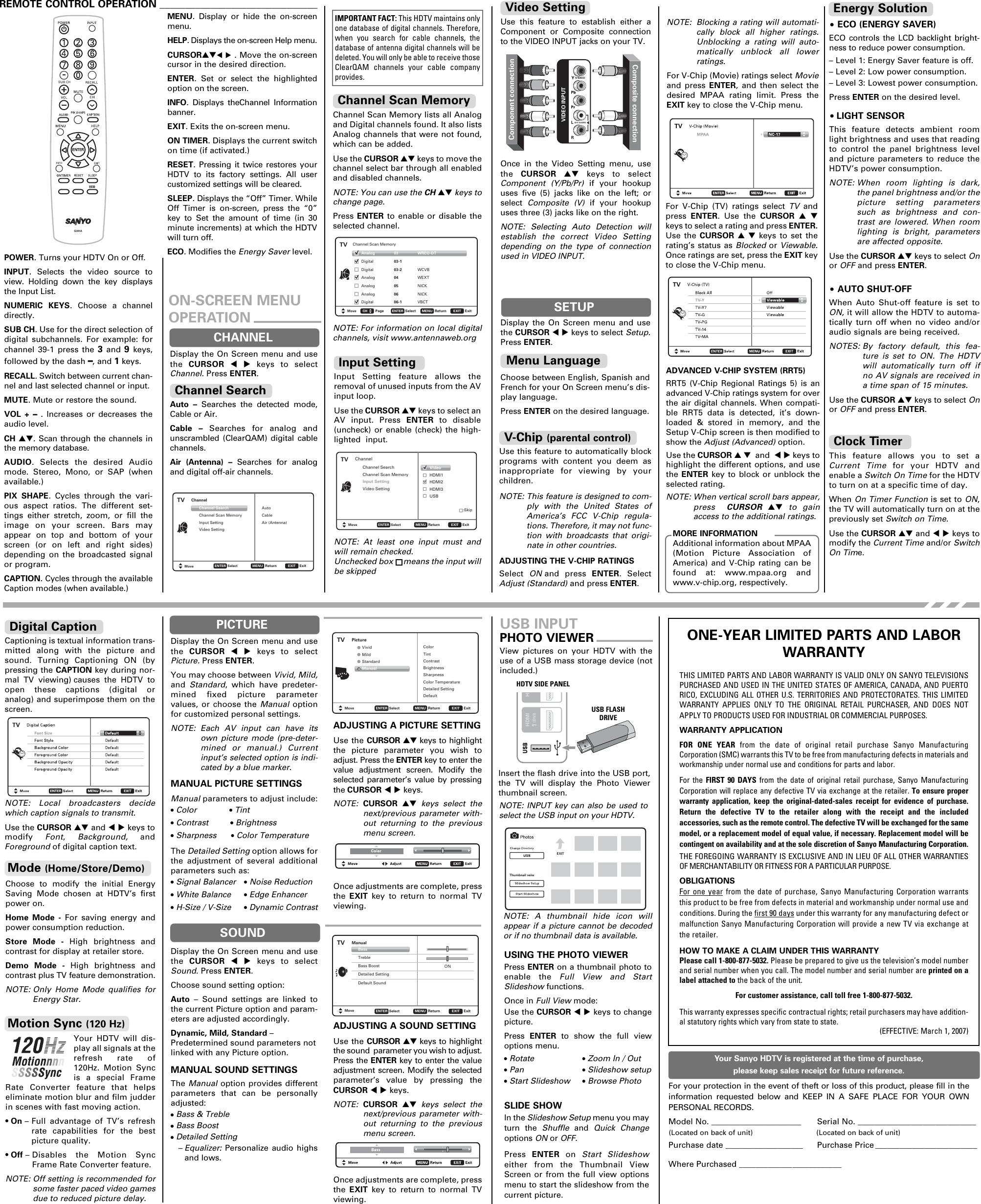 Page 2 of 2 - Sanyo Sanyo-Fvd5833-Owner-S-Manual Folded OM-0039--_Z7GA (E)