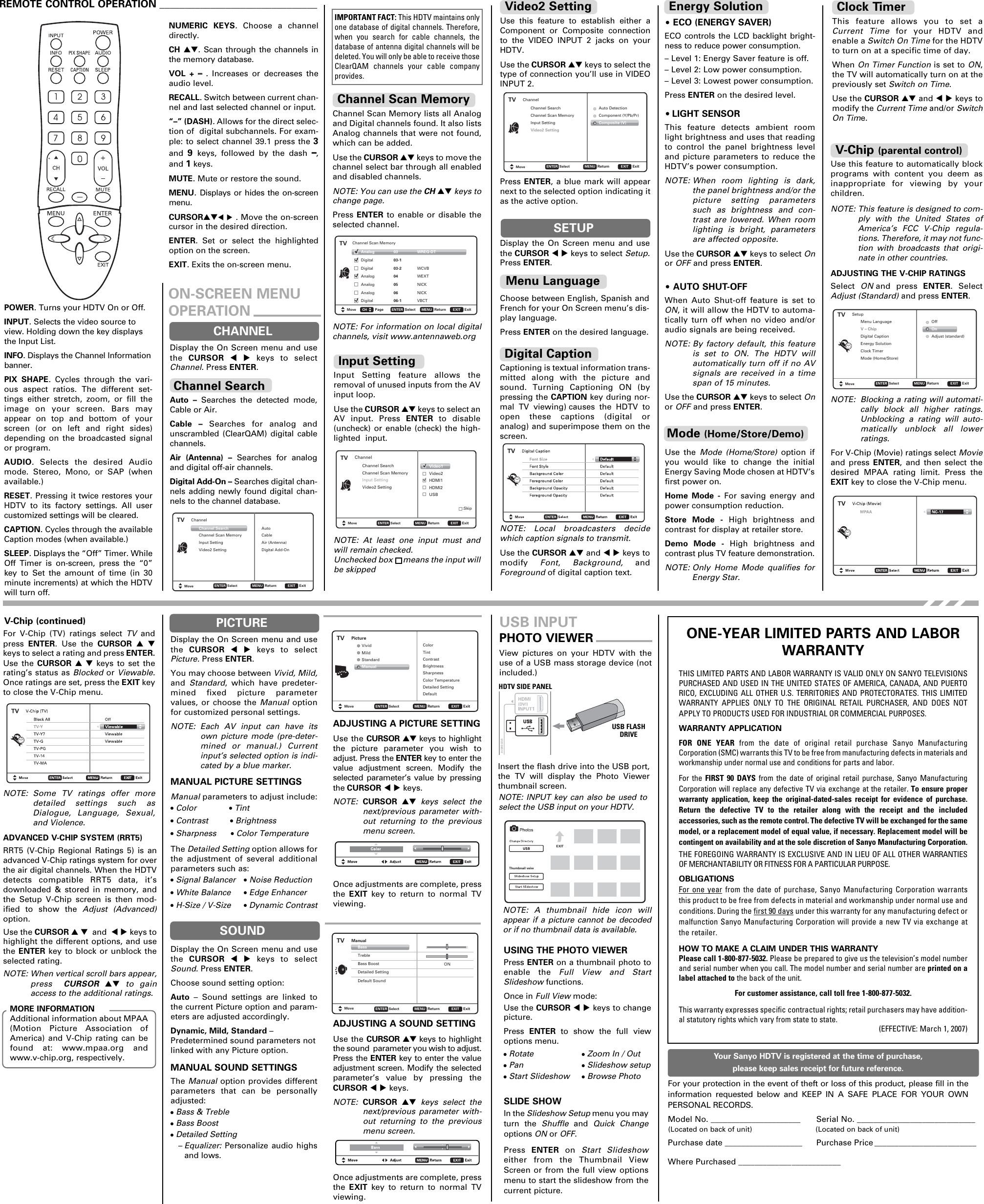 Page 2 of 2 - Sanyo Sanyo-Fve3963-Owner-S-Manual Folded OM-0057--_Z6SD (E)