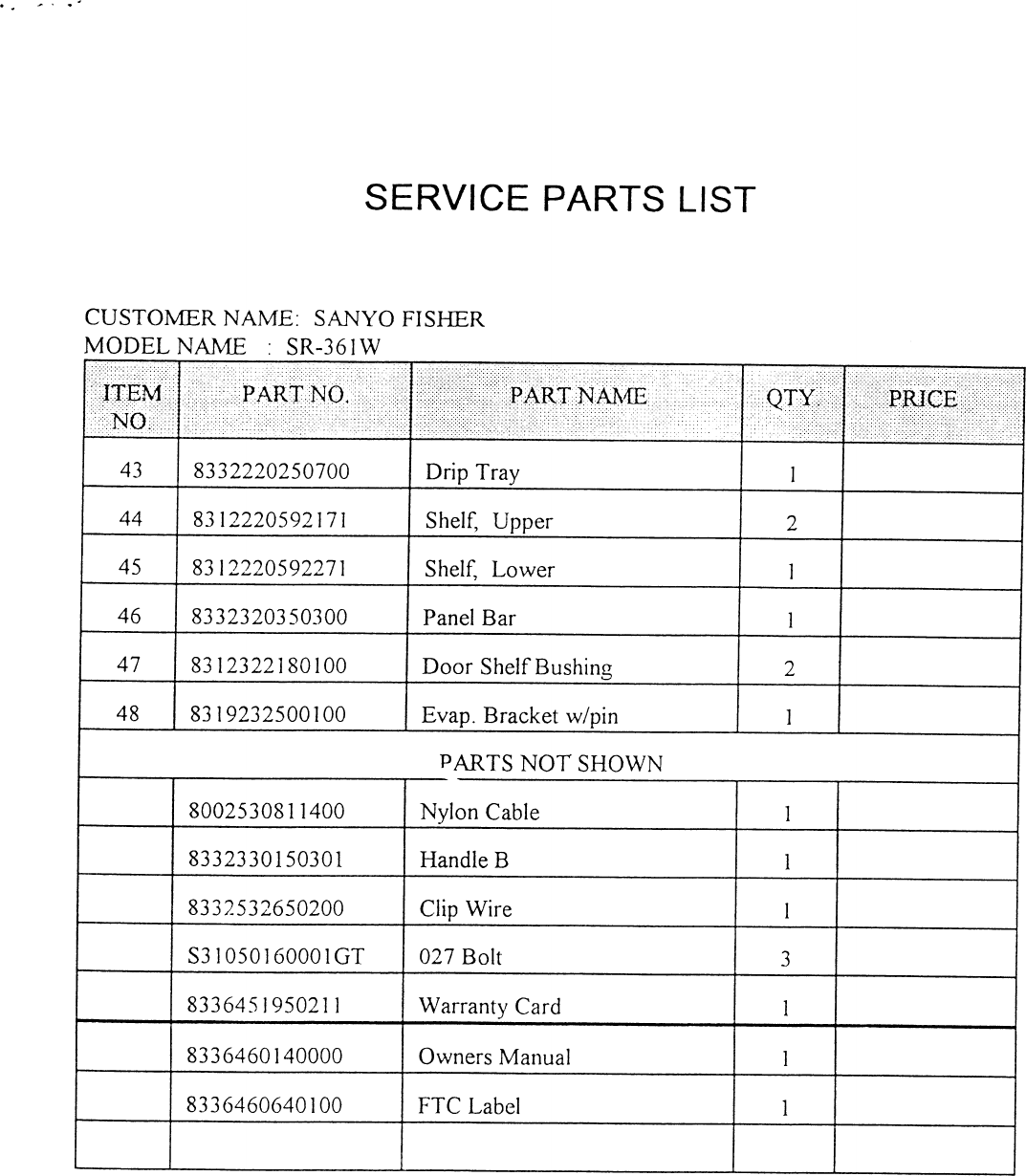 Page 3 of 4 - Sanyo Sanyo-Sr-361W-Users-Manual-  Sanyo-sr-361w-users-manual