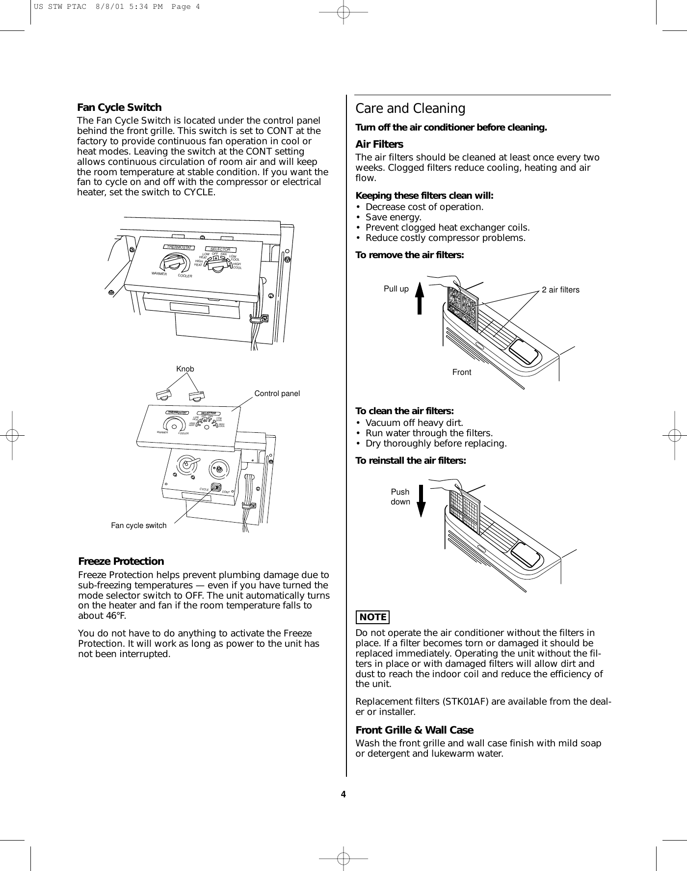 Sanyo Stw 2 Series Users Manual