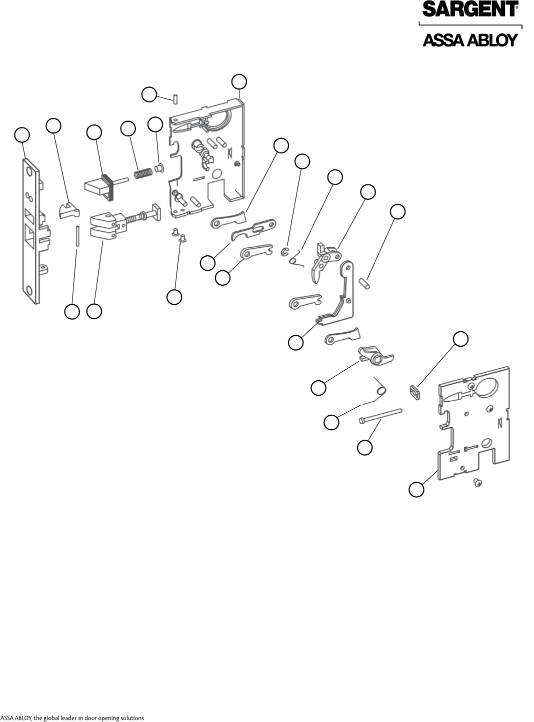 Sargent 80 Series Parts Manual 80Series Exit Device