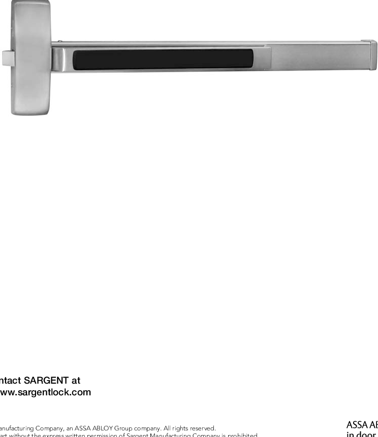 Sargent 80 Series Parts Manual