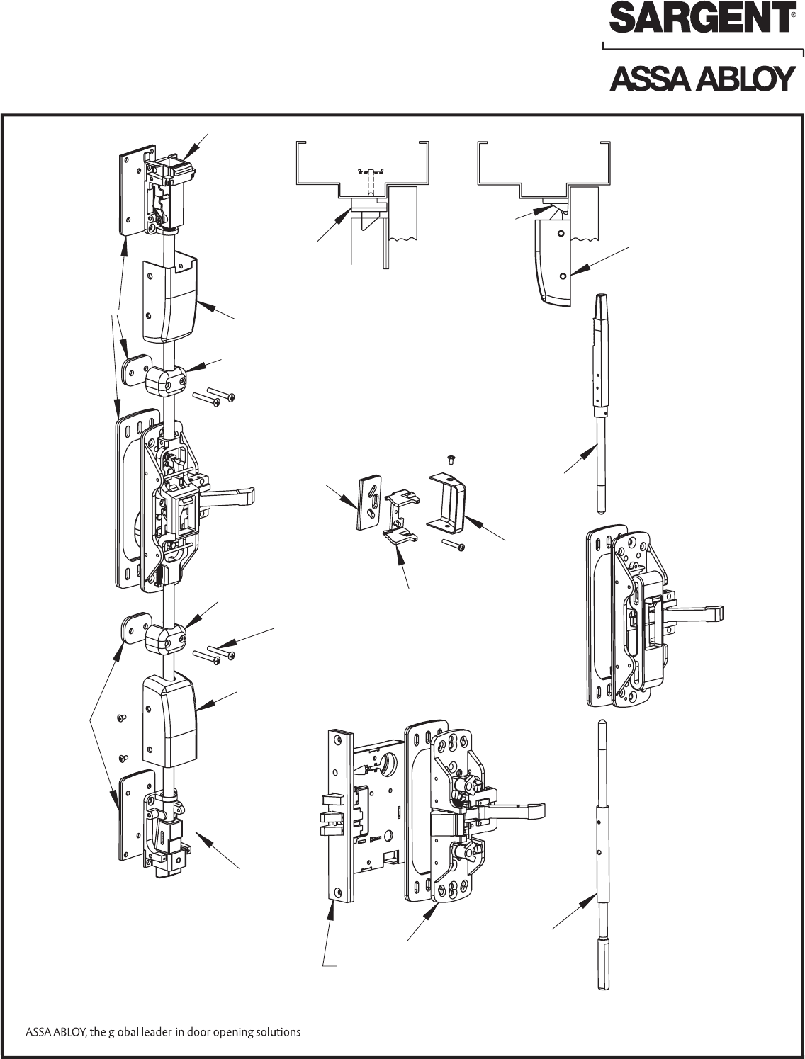 Sargent Instructions For Mounting 80 Series Exit Device With Glass Bead ...